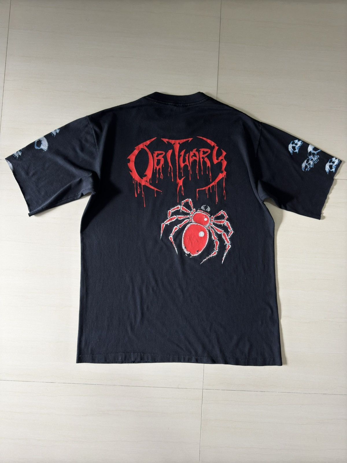 Band Tees × Vintage 1991 Obituary Cause Of Death Metal 90s Tee Blue Grape Shirt Size US L / EU 52-54 / 3 - 2 Thumbnail
