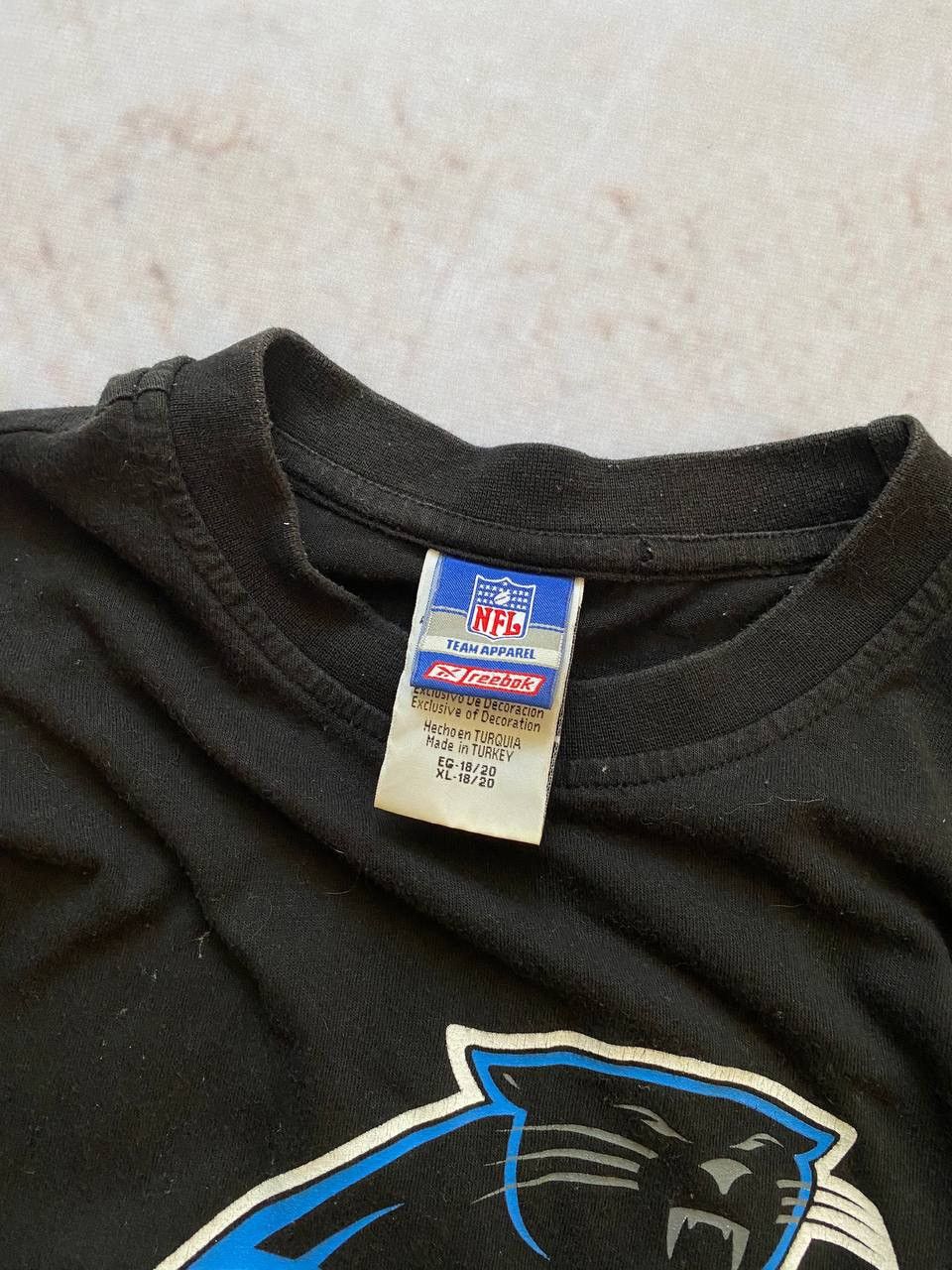 NFL × Reebok × Vintage Vintage 90s Reebok Carolina Panthers NFL Long Sleeve Size US XL / EU 56 / 4 - 2 Thumbnail