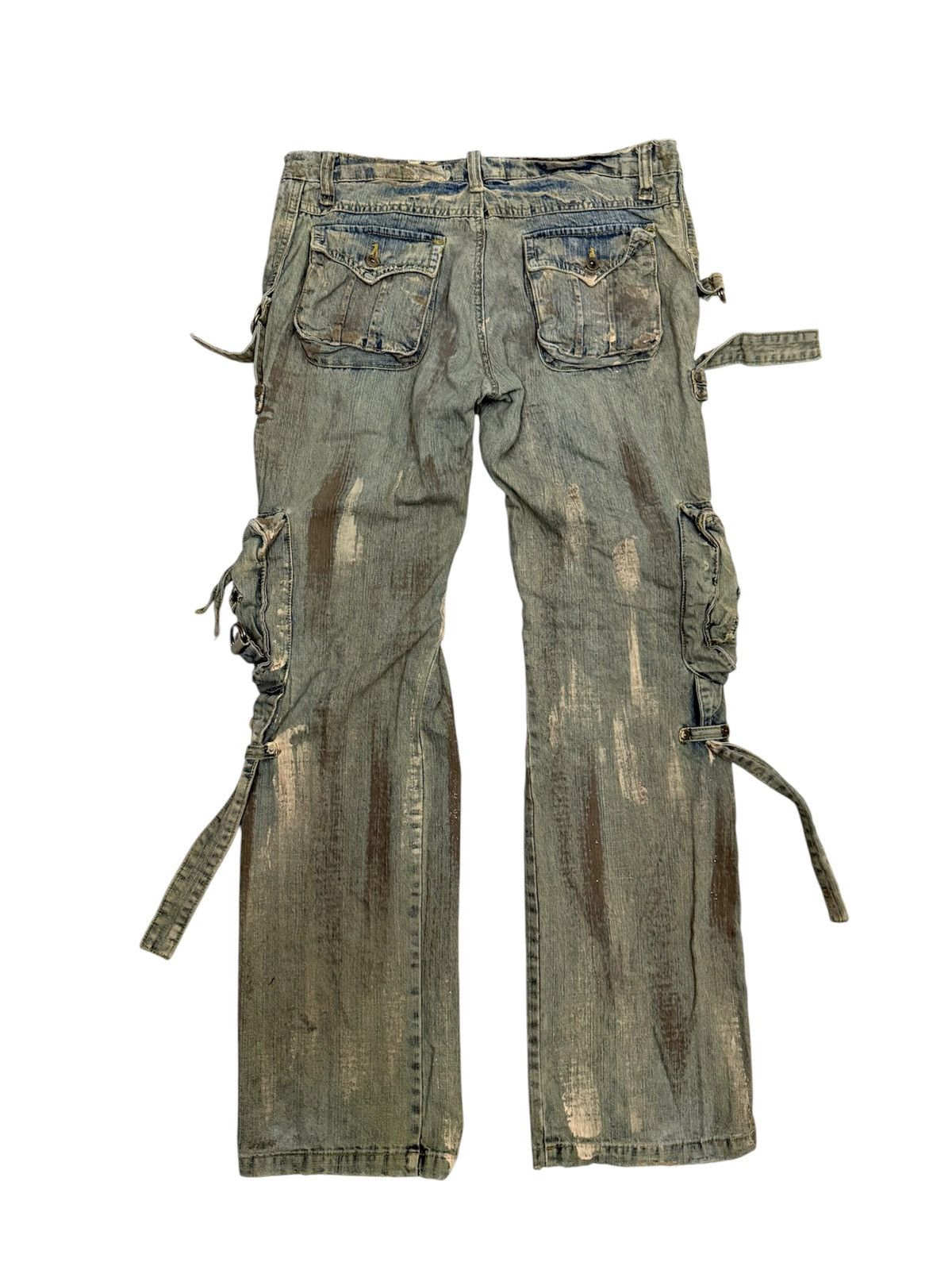 Japanese Brand Rare Sick Joneaa Mud Wash Multipockets Tactikal Denim Jeans Size US 35 - 2 Thumbnail