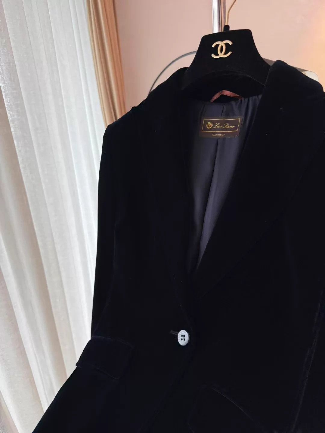 Loro Piana Loro Piana flocked blazer 40 navy blue Size S / US 4 / IT 40 - 2 Thumbnail