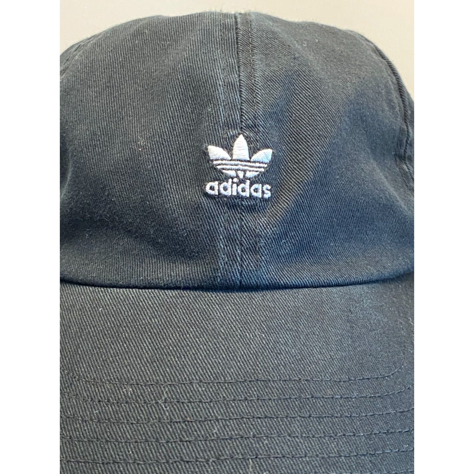 Adidas ADIDAS Hat Women One Size Black Twill Strapback Embroidered Trefoil Logo Golf Size ONE SIZE - 2 Thumbnail