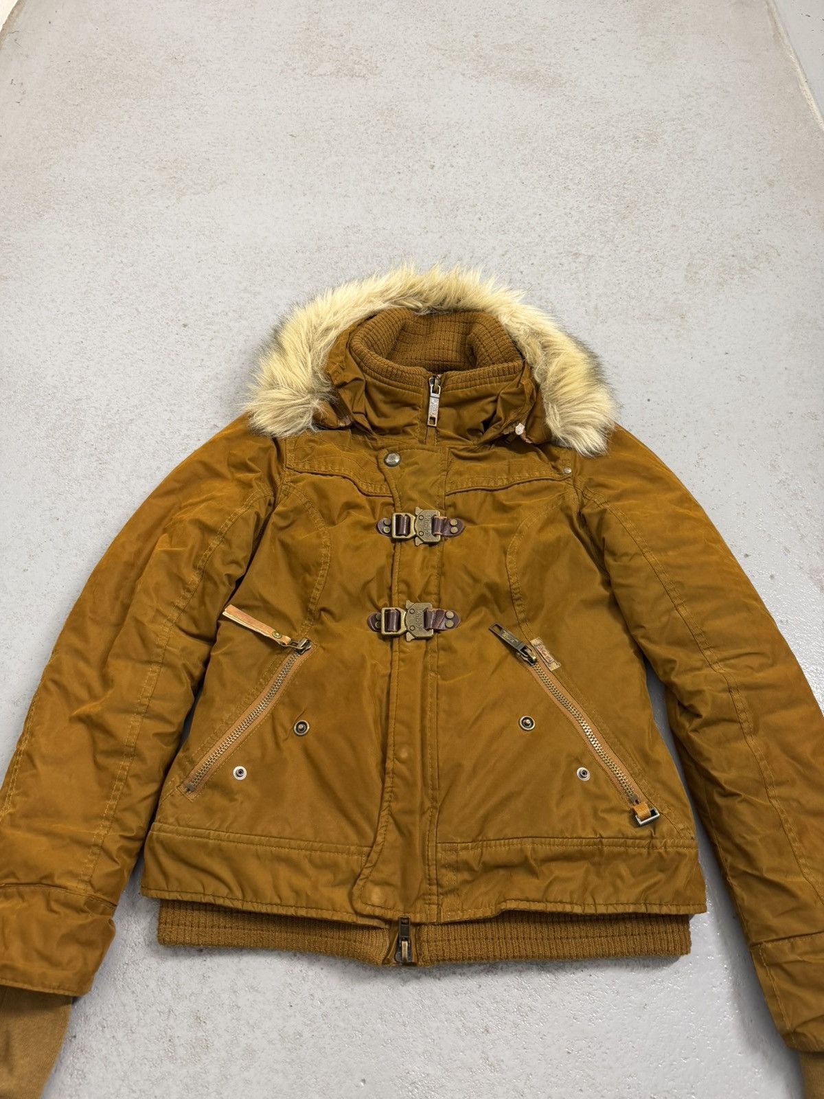 khujo Khujo Double Belted Fur Insulated Jacket Size S / US 4 / IT 40 - 4 Thumbnail