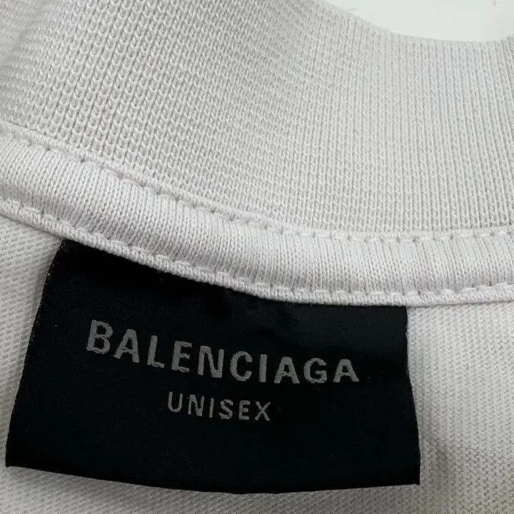 Balenciaga Balenciaga White Graphic Print T-Shirt 0079-2507 Size US XL / EU 56 / 4 - 5 Thumbnail