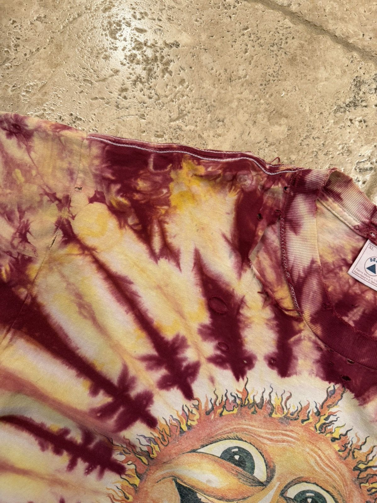 Vintage Vintage Grateful Dead Psychedelic Sun Dubois Tie Dye T-Shirt Size US XL / EU 56 / 4 - 8 Thumbnail