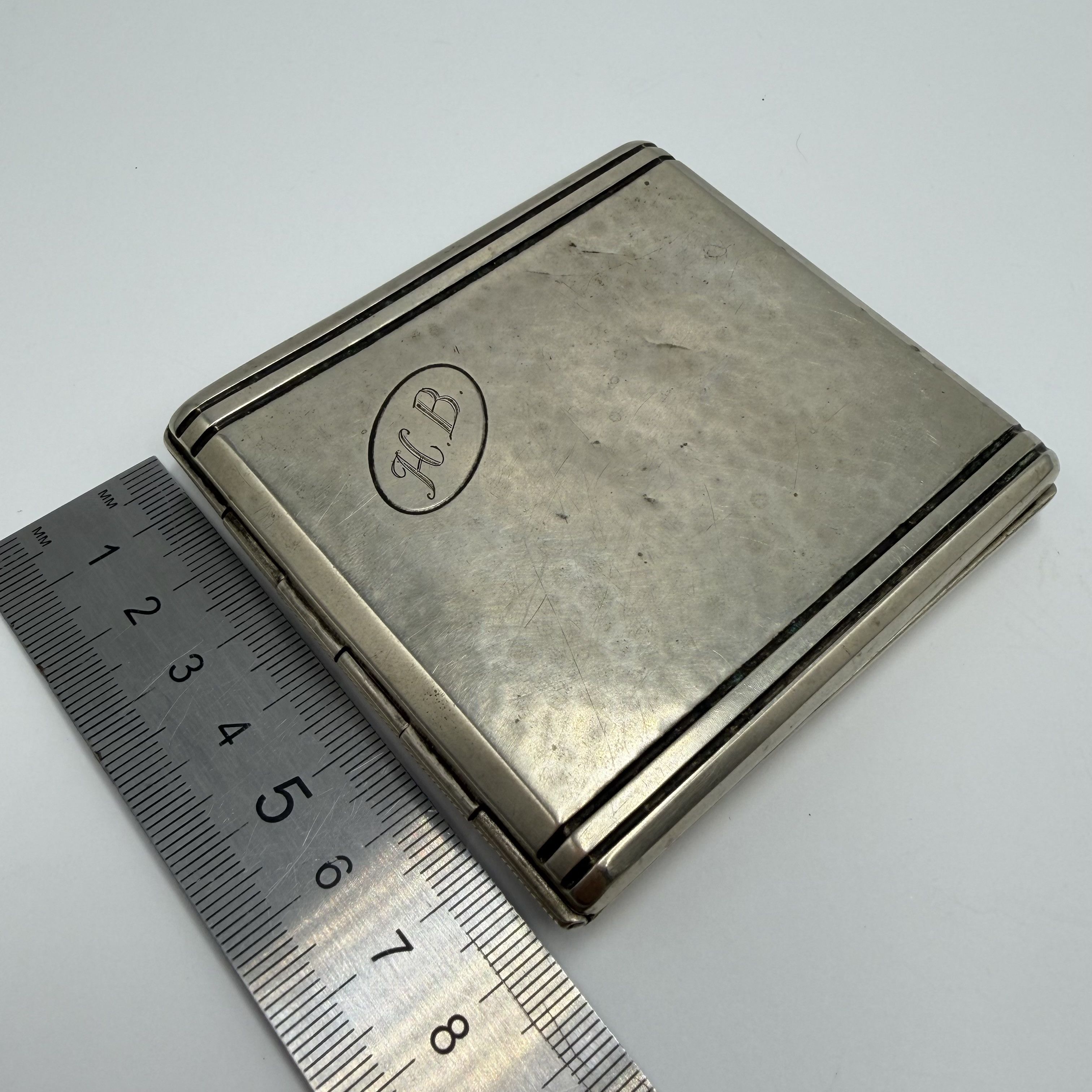 Vintage Antique German Alpacca Cigarette Case Engraved 1934 Size ONE SIZE - 9 Thumbnail