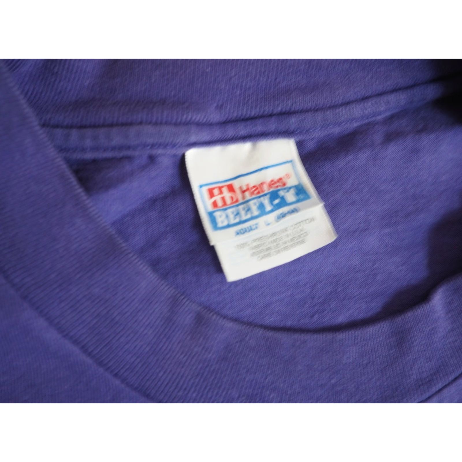 Hanes VINTAGE Hanes 90s Elizabeth Lucas Poetry Art Purple Aging Woman Tee T-Shirt L Mens Size US L / EU 52-54 / 3 - 4 Thumbnail