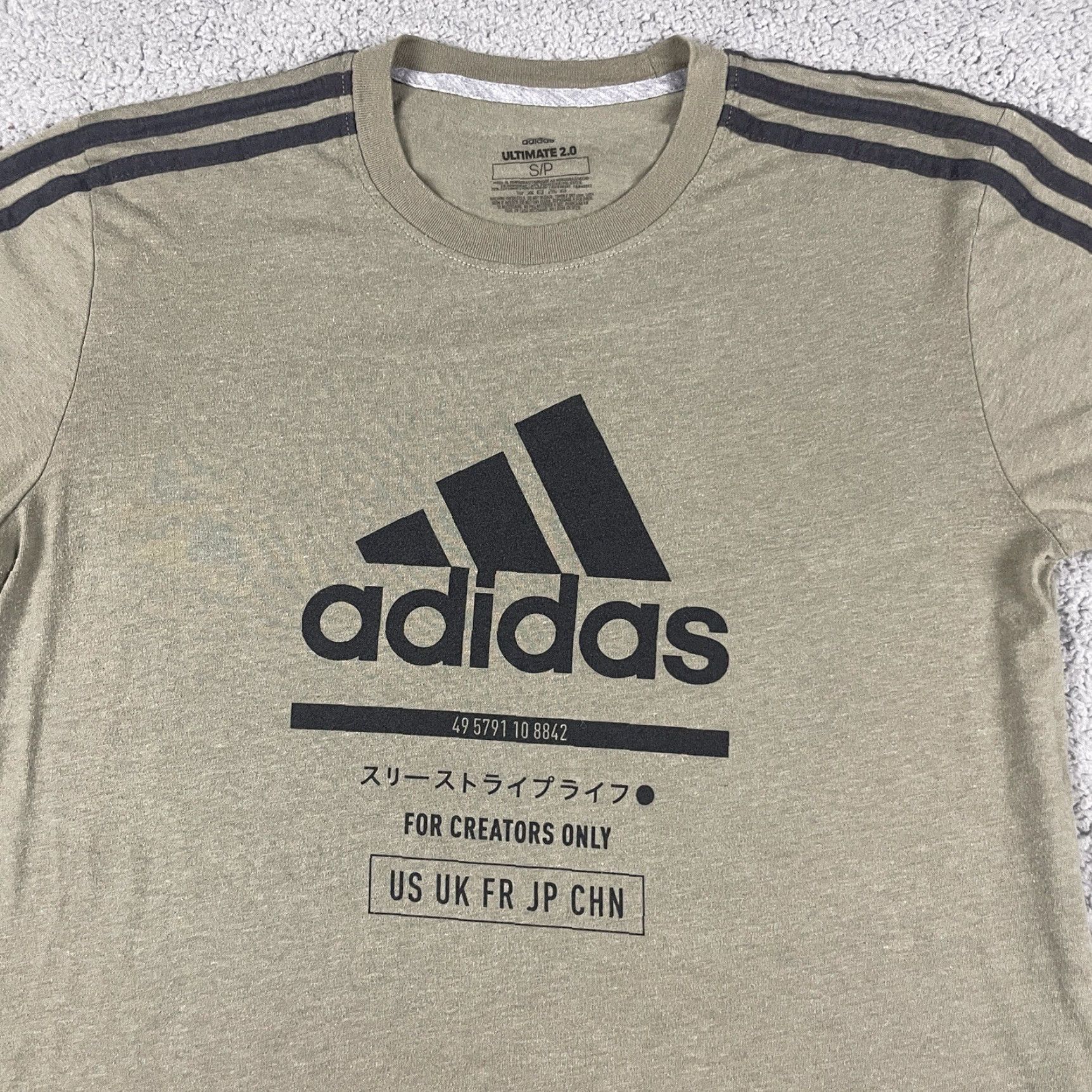 Adidas Adidas T-shirt Adult Small Ultimate 2.0 Workout Light Green Three Stripes Shirt Mens S Green Ultimates 2.0 Size US S / EU 44-46 / 1 - 2 Thumbnail