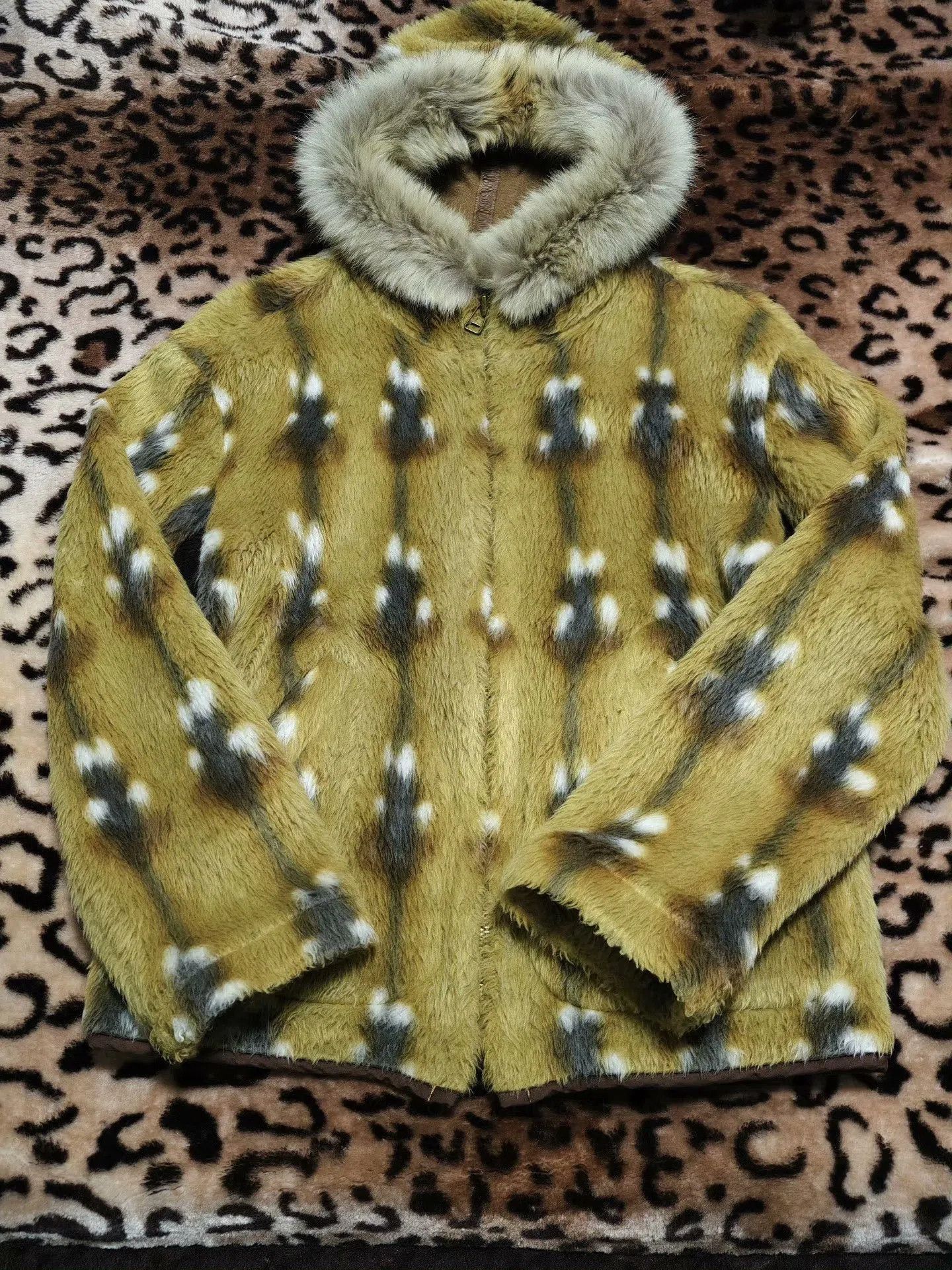 Other Fox Pattern Faux Fur Hoodie. Size US M / EU 48-50 / 2 - 1 Thumbnail