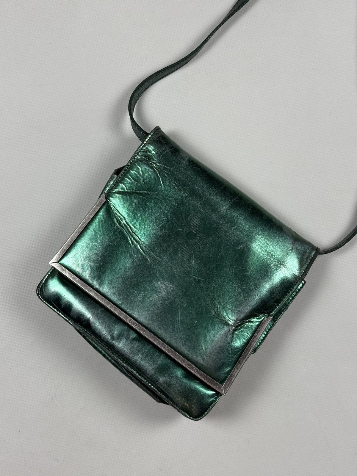 Damir Doma Damir Doma Cracked Leather Shoulder Crossbody Bag Size ONE SIZE - 2 Thumbnail