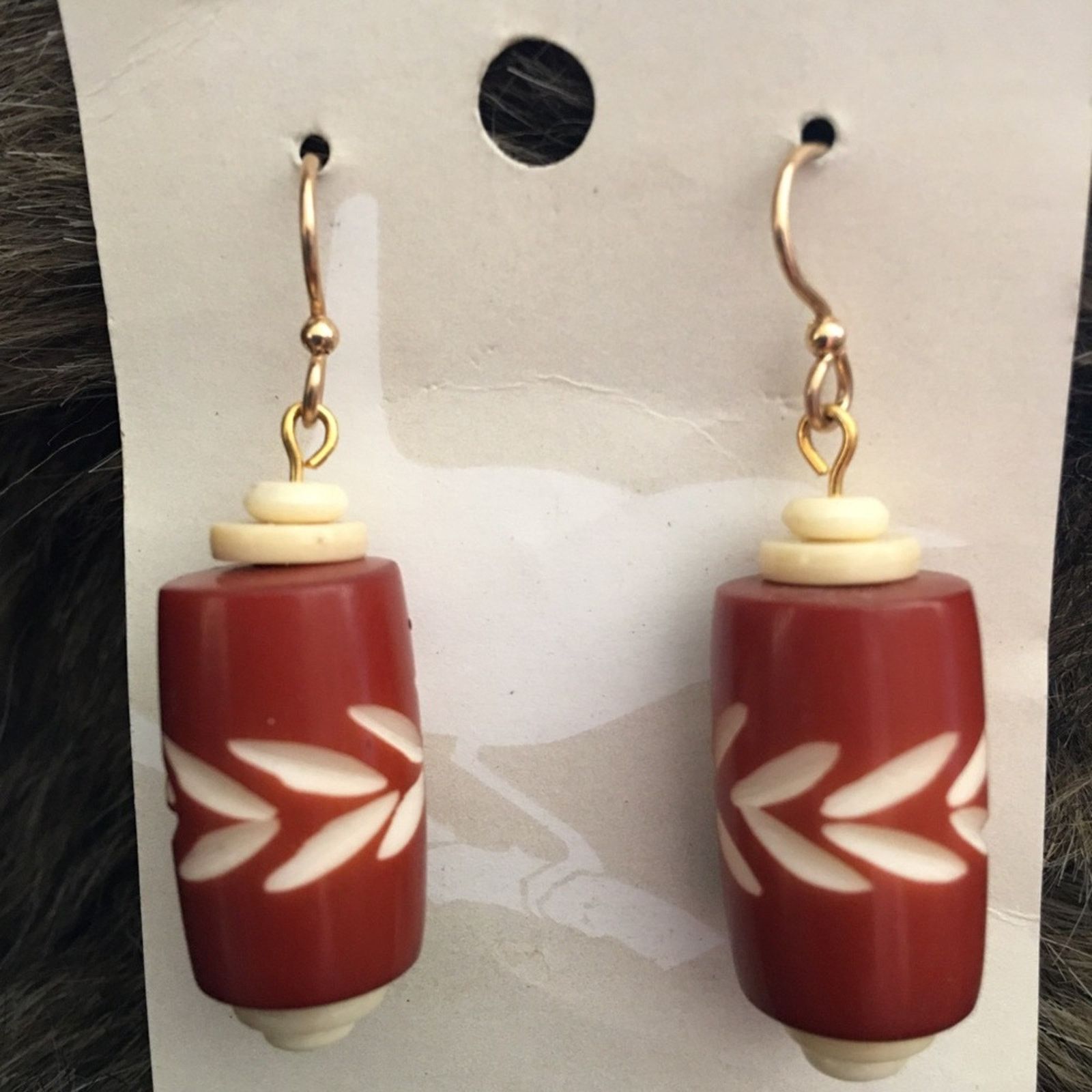 Jewelry Jenny Wren fish hook dangle earrings handcrafted Size ONE SIZE - 3 Thumbnail