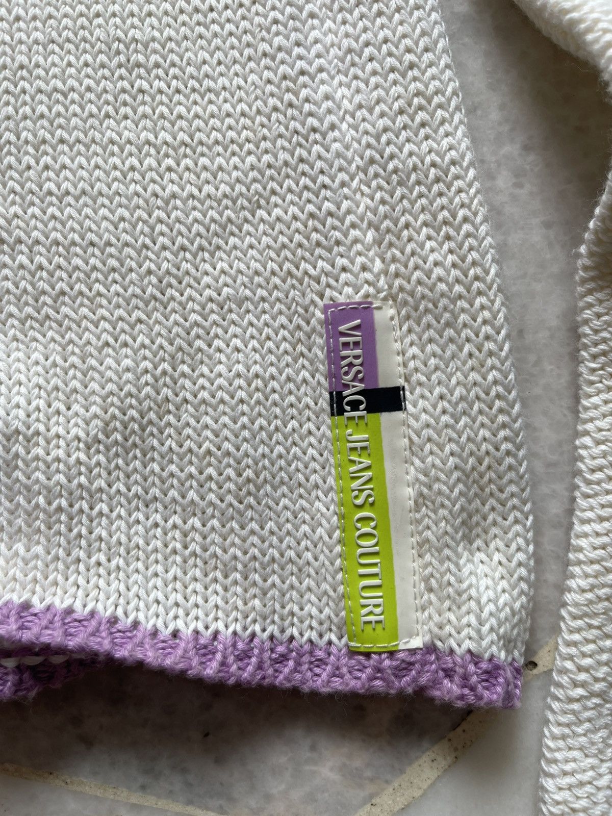 Versace Jeans Couture 2000s Versace Knit Zip Hoodie 96 Size US M / EU 48-50 / 2 - 7 Thumbnail