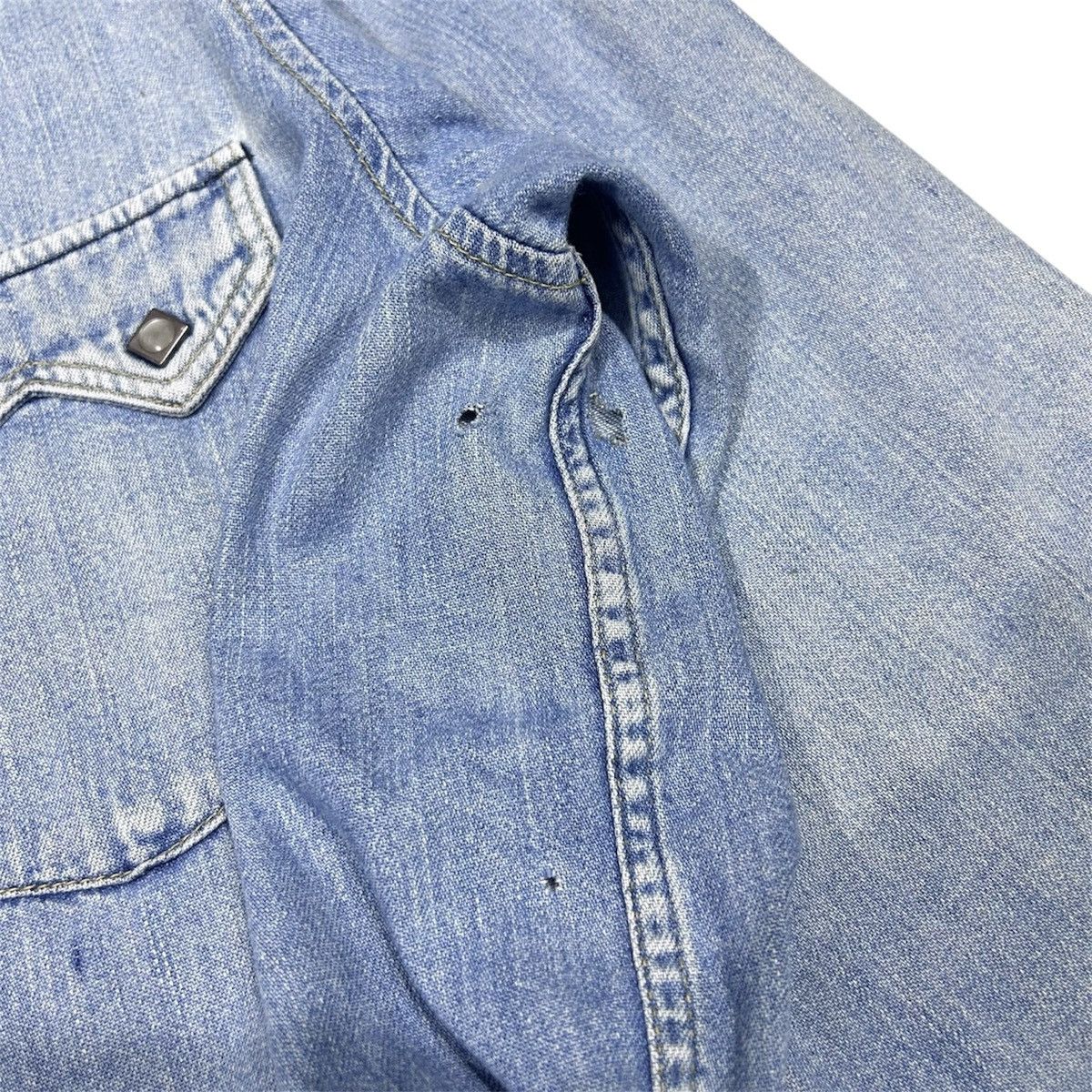 Lee Vintage Lee Sanforized Western Denim Longsleeves Shirt Size US L / EU 52-54 / 3 - 6 Thumbnail