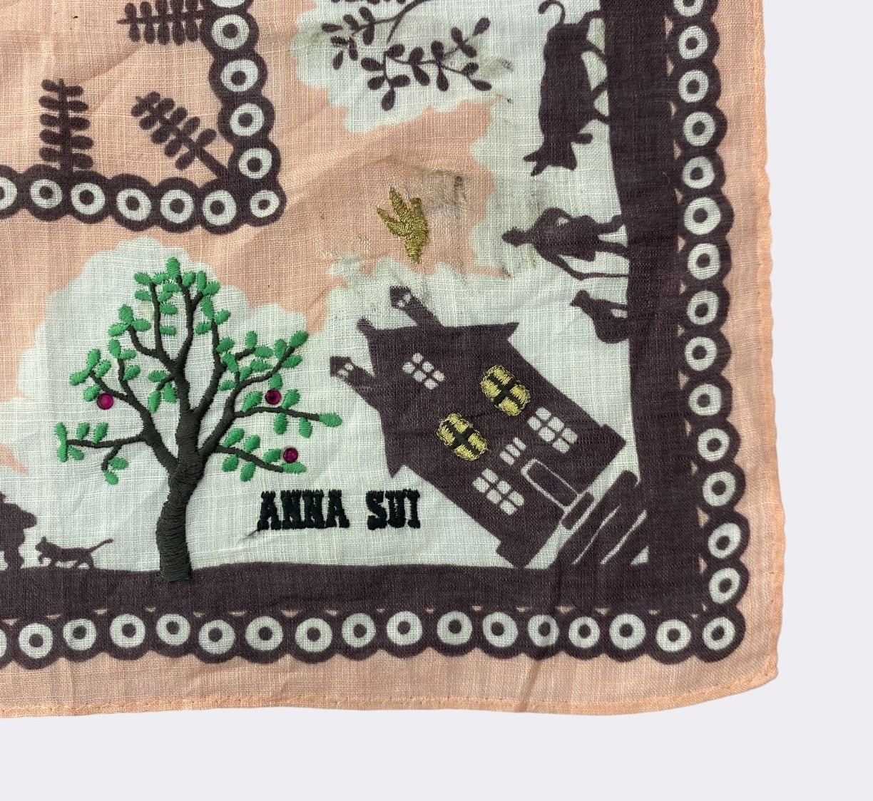 Other Vintage Anna Sui Handkerchief Neckerchief Bandana H199R Size ONE SIZE - 3 Thumbnail