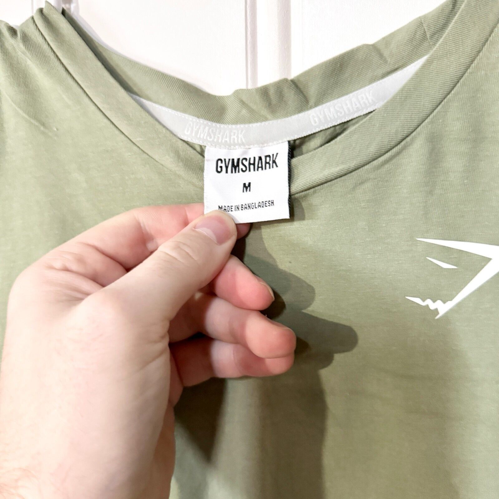 Gymshark Gymshark Cotton Slim Fit Green Spandex Muscle Shirt Medium Size US M / EU 48-50 / 2 - 2 Thumbnail