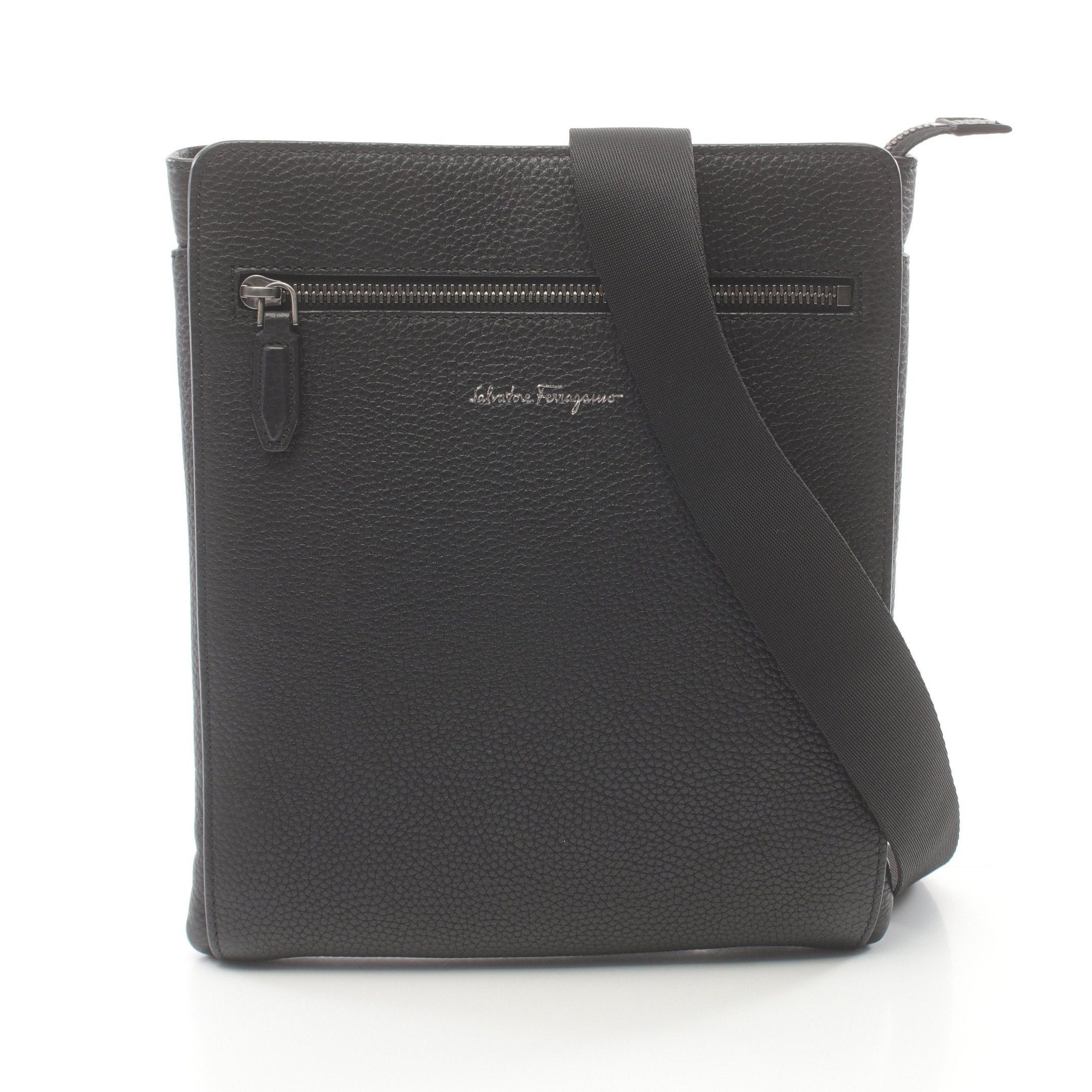 Salvatore Ferragamo Salvatore Ferragamo Shoulder Bag Leather Black Size ONE SIZE - 1 Thumbnail