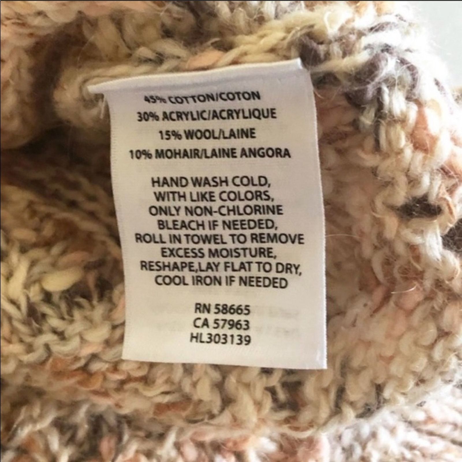 Nordstrom NEW NORDSTROM HINGE Cream Tan Chunky Knit Pullover Sweater Size XS / US 0-2 / IT 36-38 - 8 Thumbnail