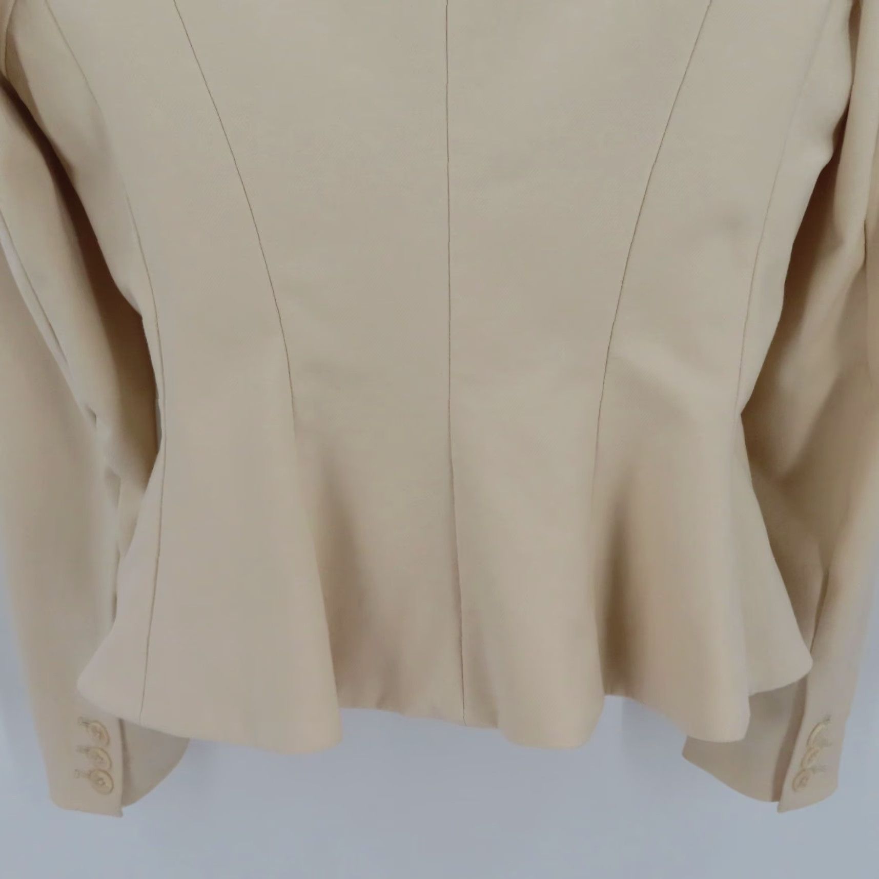 Rebecca Taylor Rebecca Taylor Blazer Women 4 Solid Beige Collared One Button Suit Jacket Blazer Coat Size S / US 4 / IT 40 - 5 Thumbnail
