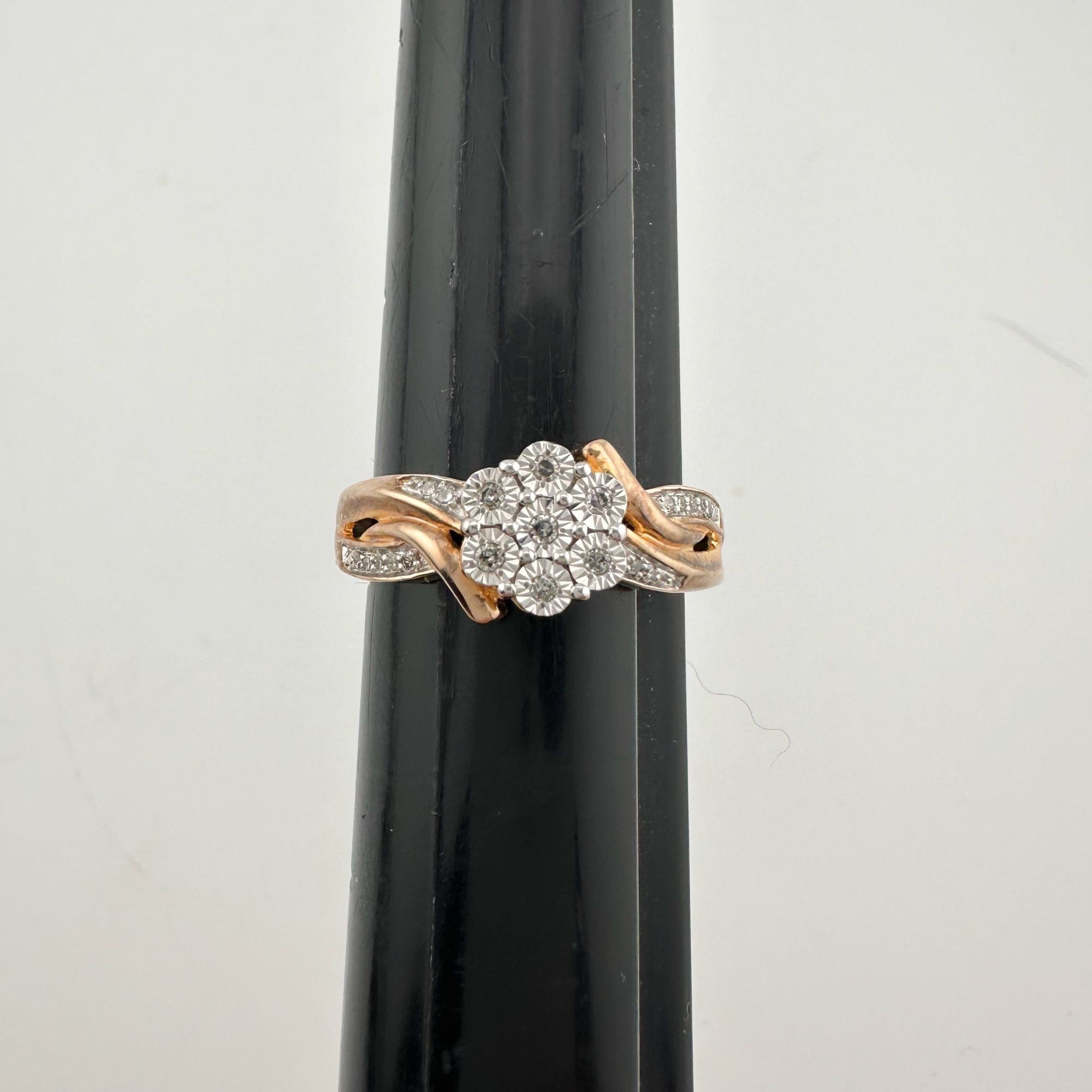 Other Two Tone Natural Diamond Sweetheart Ring Size 6.75 Size ONE SIZE - 12 Thumbnail