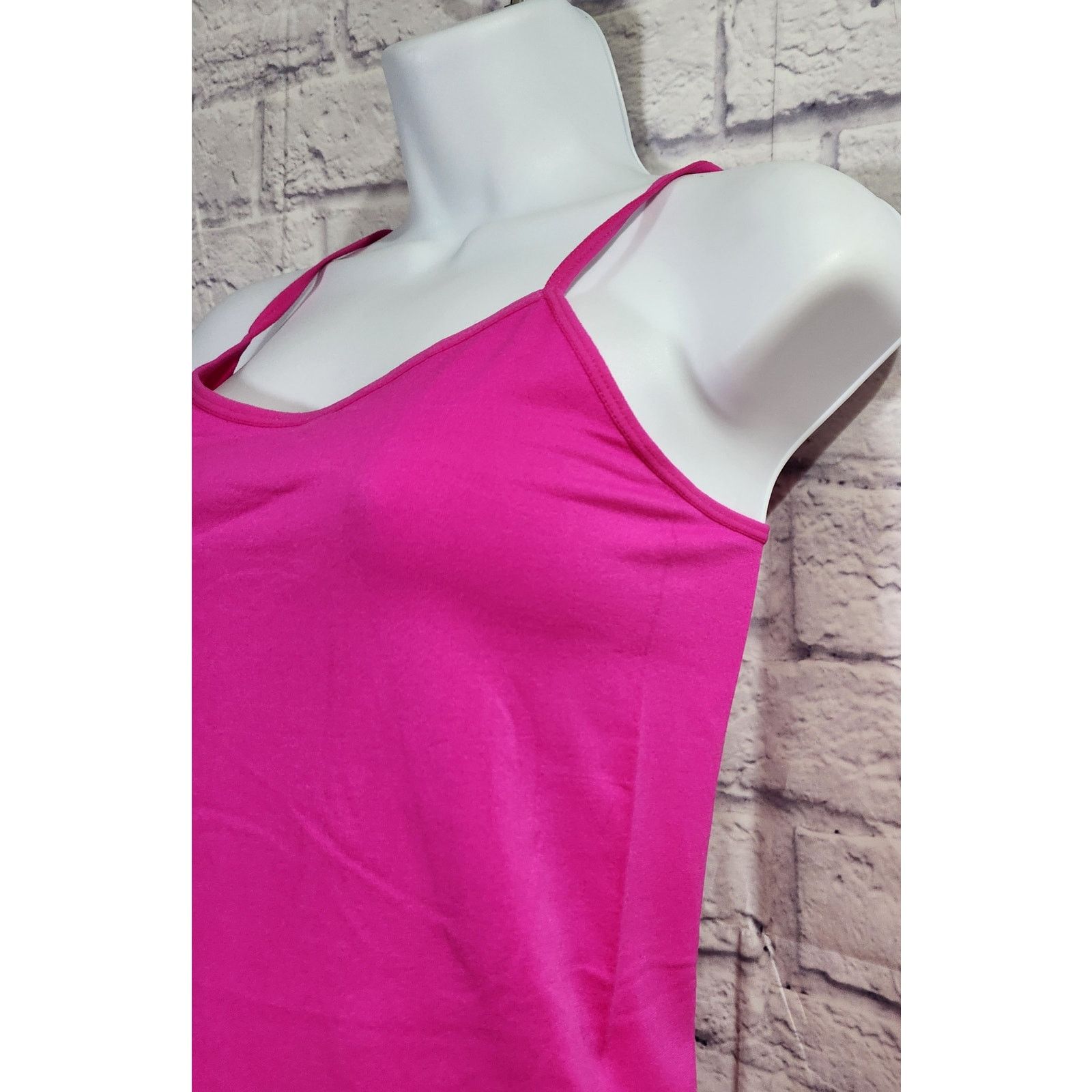 Other Words Out Fuchsia Pink Spaghetti Strap Tank Top One Size Size ONE SIZE - 2 Thumbnail