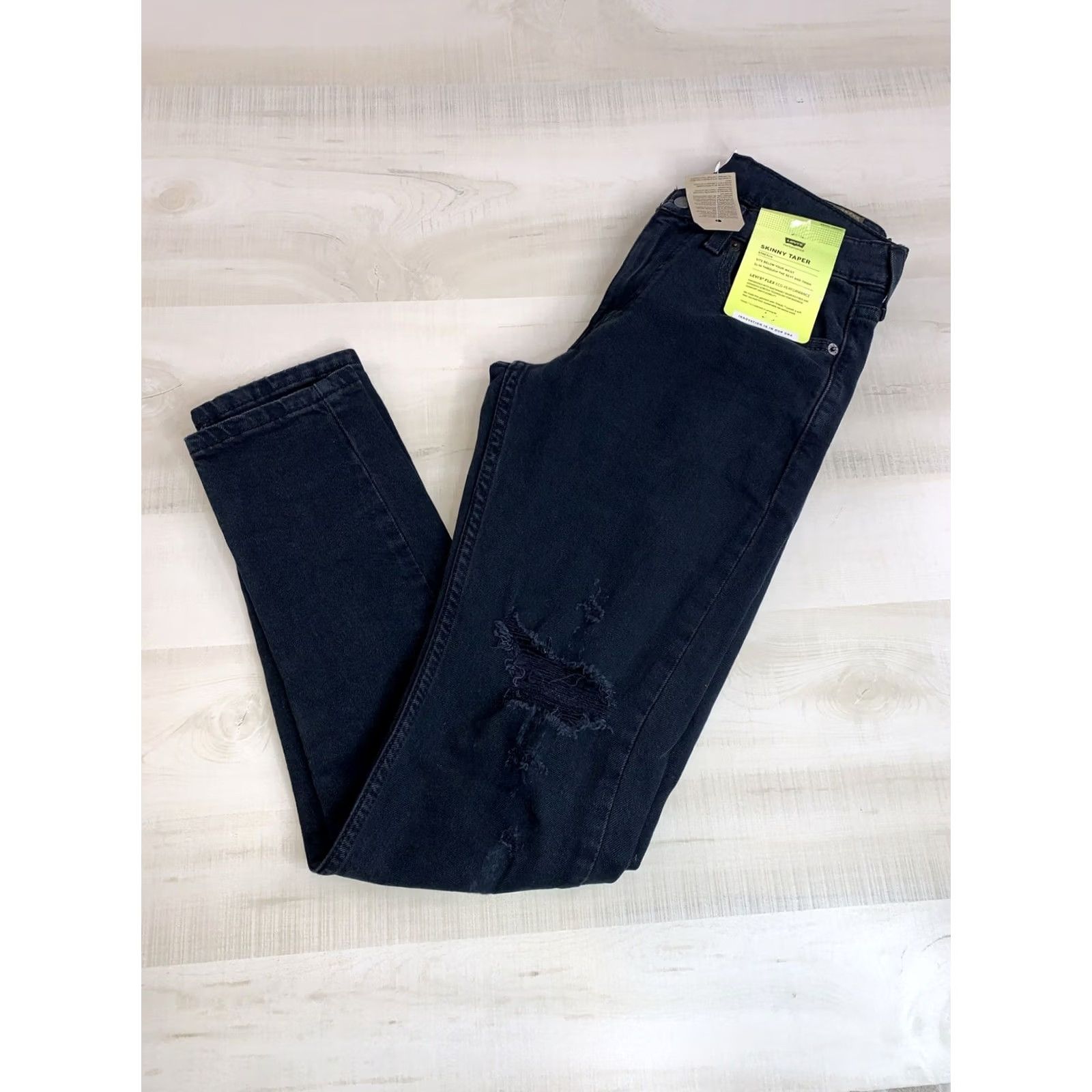 Levi's VINTAGE? Levi’s Slim Jeans – 29x30, Blue Denim, Distressed, Stretch, Regular Inseam 30, Mens, NWT-12412 Size US 29 - 6 Thumbnail