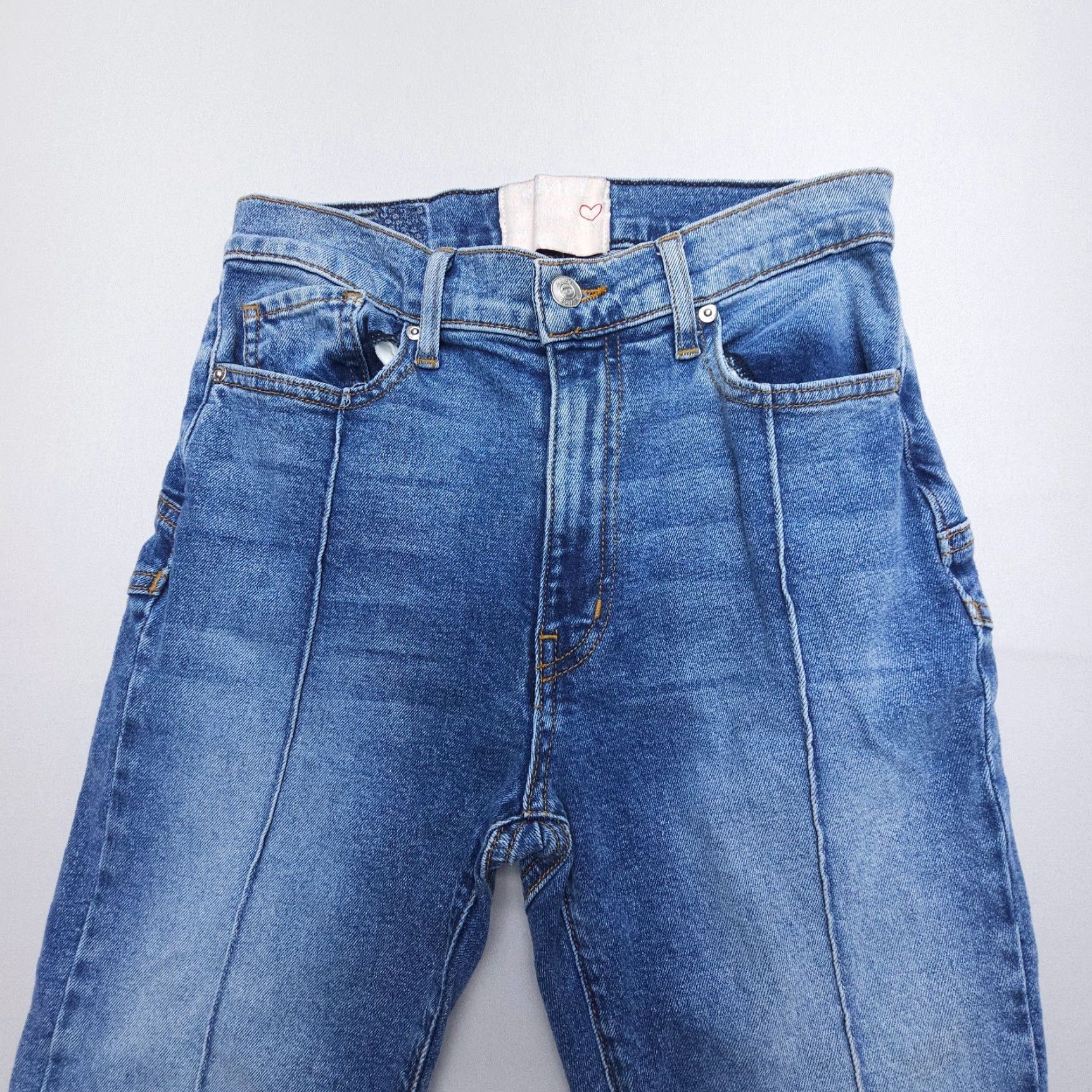 Vintage Revice Denim Venus Star High Rise Crop Jeans 27 Blue Stretch USA Made Womens Size 27 Jeans Crop Denim Size 27" / US 4 / IT 40 - 3 Thumbnail