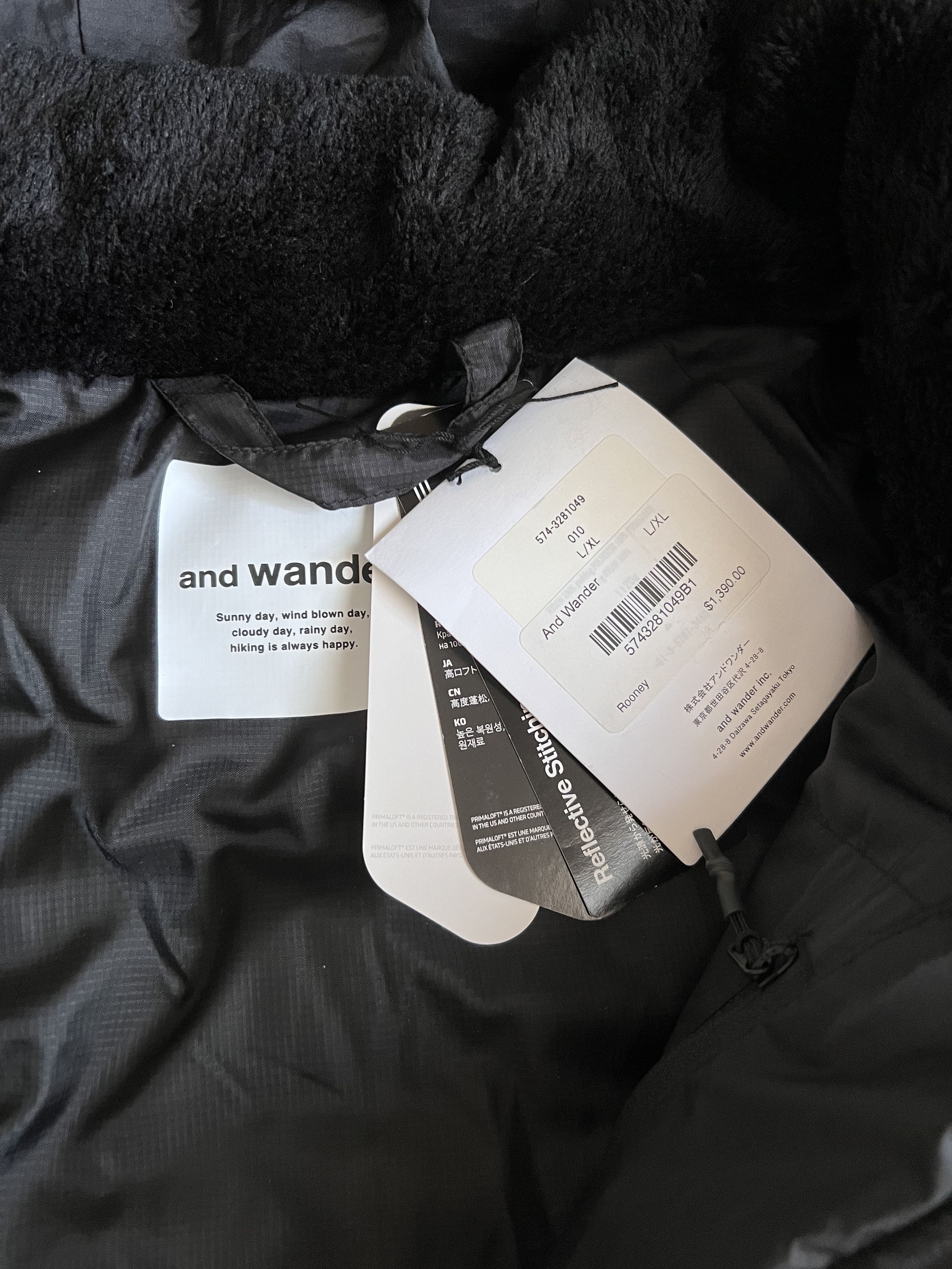 And Wander and Wander Primaloft Ripstop Puffer Jacket in Black Size US L / EU 52-54 / 3 - 9 Thumbnail