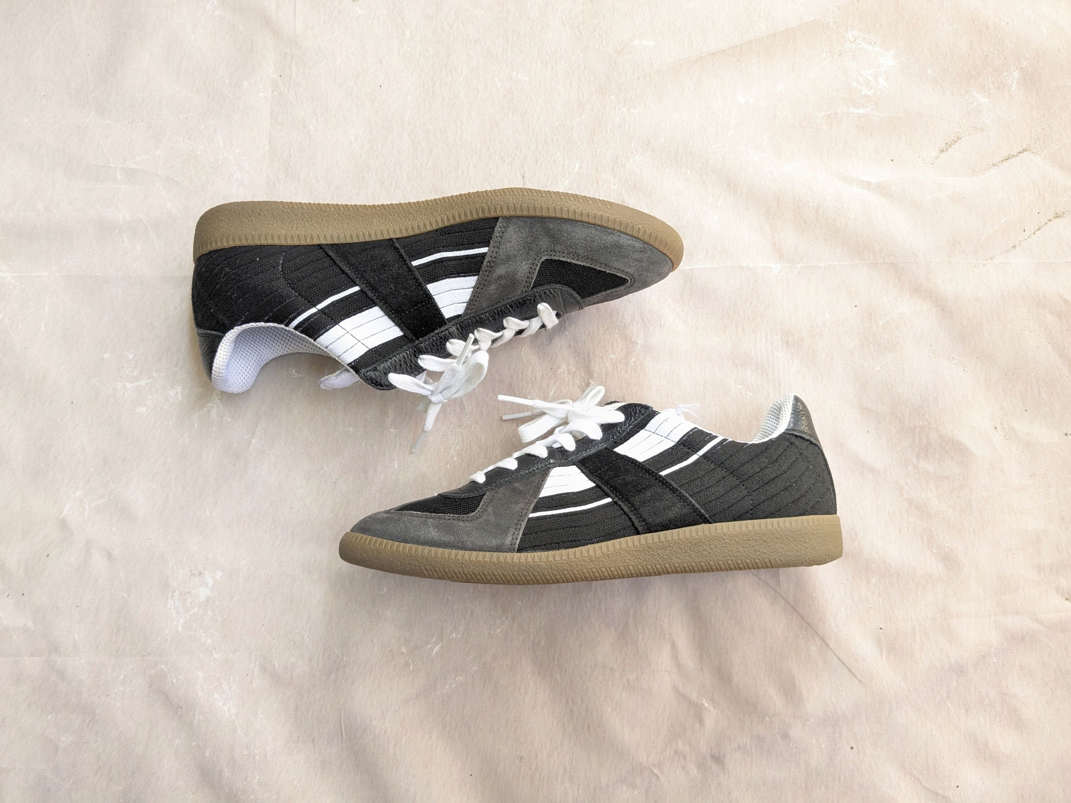 Maison Margiela Maison Margiela GAT Replica Gray Black 7.5 40.5 Low Suede Size US 7.5 / EU 40-41 - 1 Thumbnail