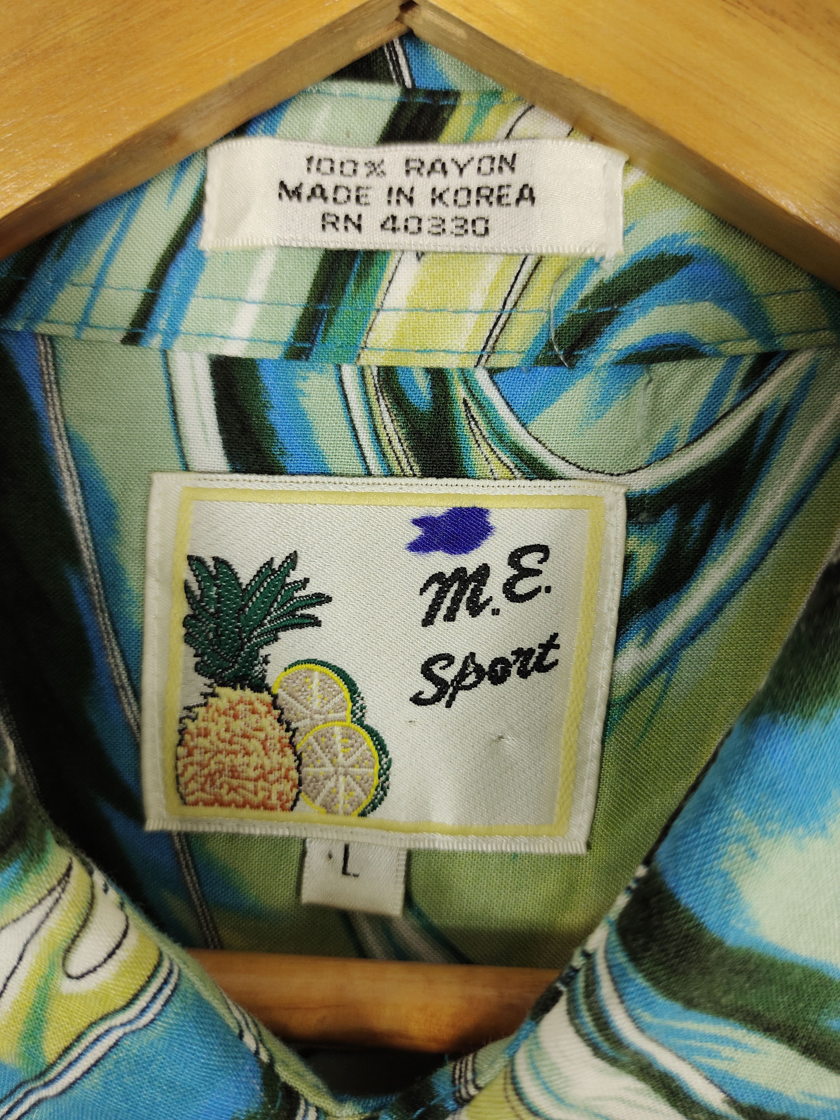 Hysteric Glamour 1990s M.E Sport Abstract Fractal Oversize Hawaiian Shirt Size US L / EU 52-54 / 3 - 8 Thumbnail