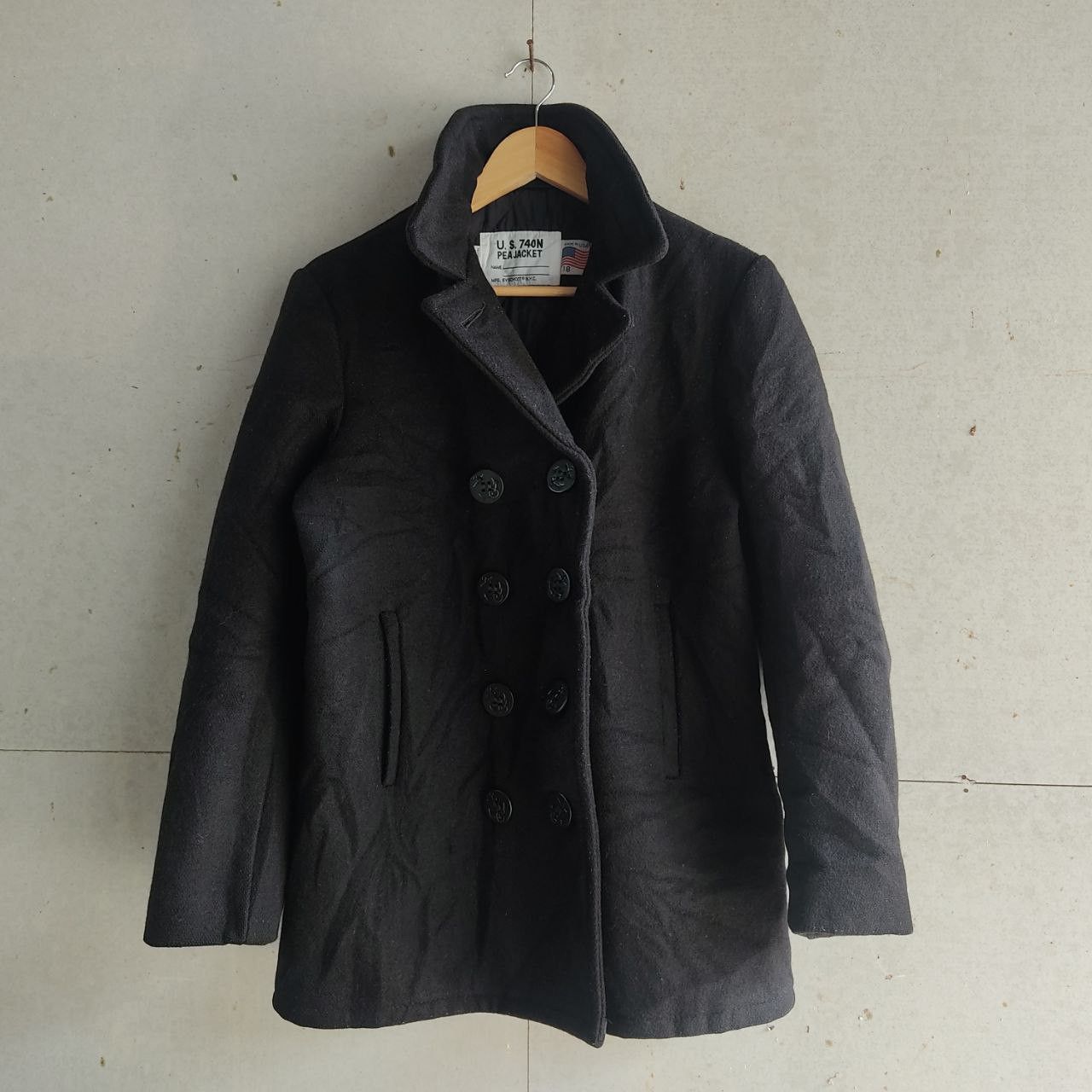 Schott × Vintage Vintage 90s Schott US Navy 740N Wool Pea Jacket Size US XS / EU 42 / 0 - 1 Thumbnail