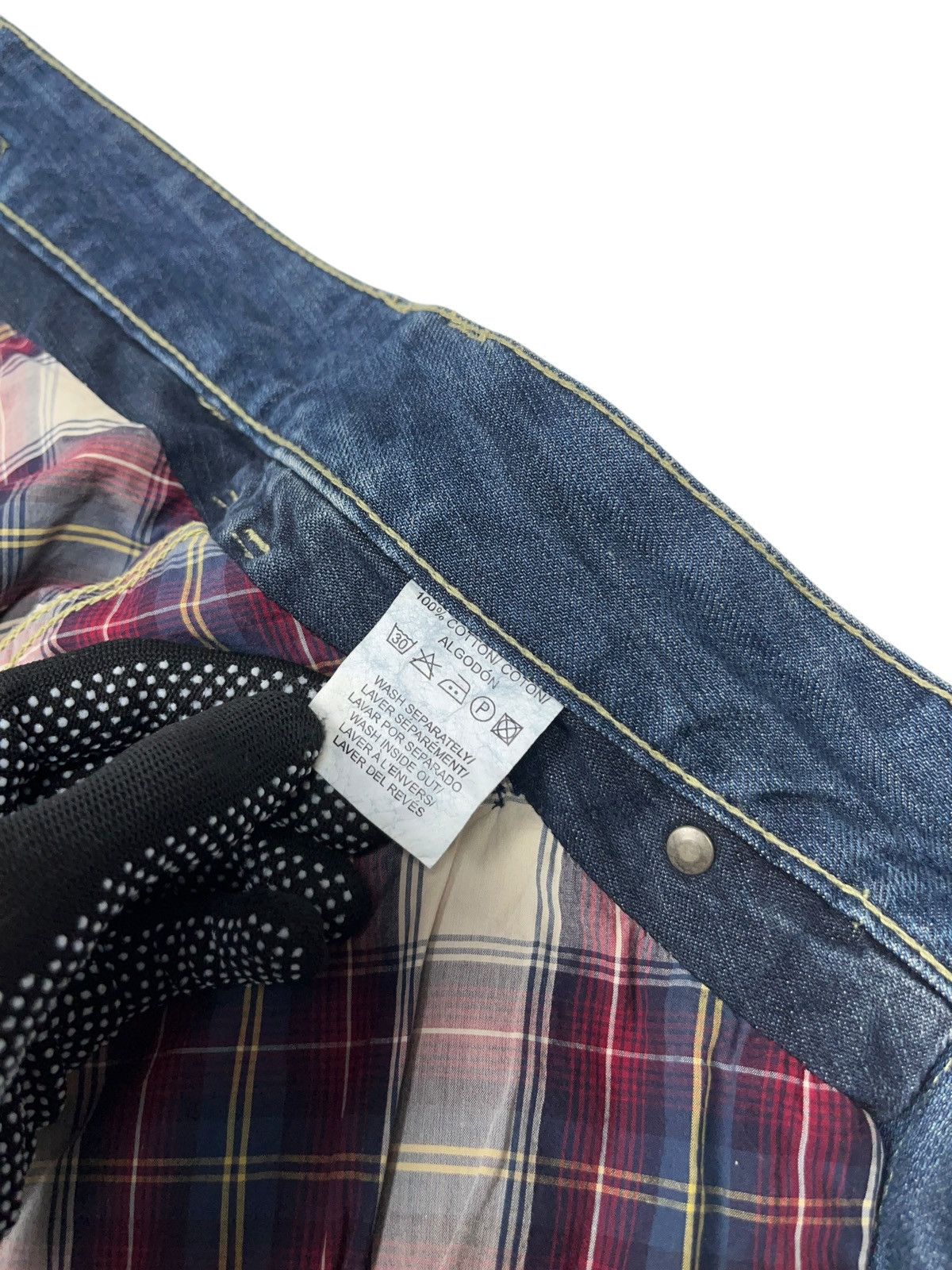 Tommy Hilfiger × Vintage Vintage y2k Tommy Hilfiger Deconstructed Denim Skirt Size 34" / US 12 / IT 48 - 10 Thumbnail