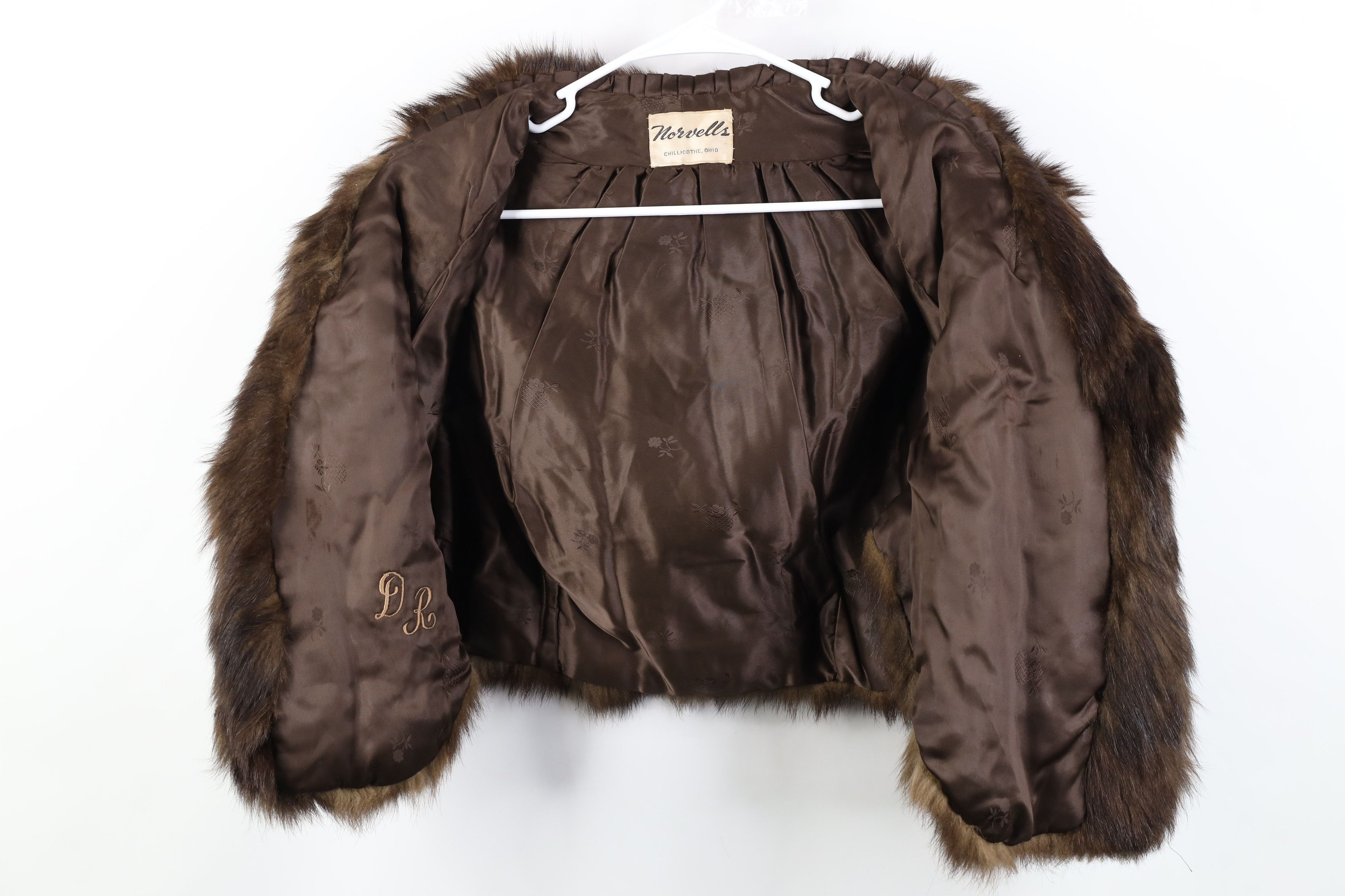 Vintage Vintage 50s 60s Fur Shoulder Cape Poncho Jacket Brown USA Size ONE SIZE - 8 Thumbnail