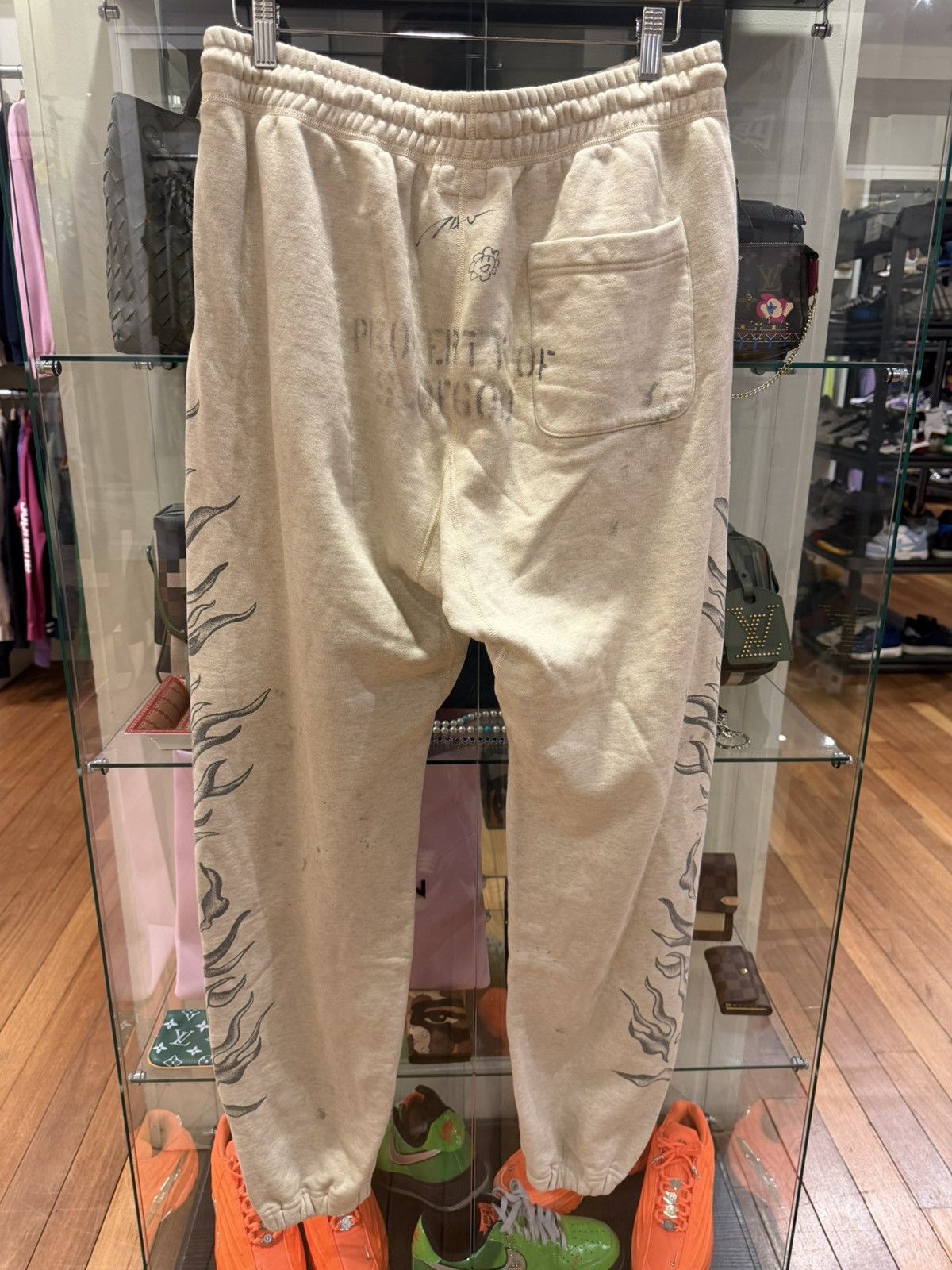 Saint Michael × Takashi Murakami Saint Michaels x Takashi Murakami Flame Sweatpants Size US 32 / EU 48 - 2 Thumbnail