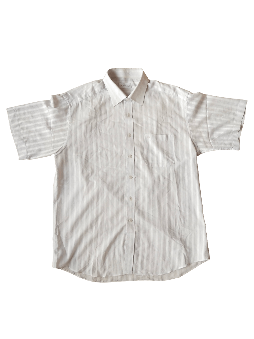 Nina Ricci Vintage Nina Ricci Paris Monogram Satin Stripe Dress Shirt Size XL / US 12-14 / IT 48-50 - 1 Thumbnail