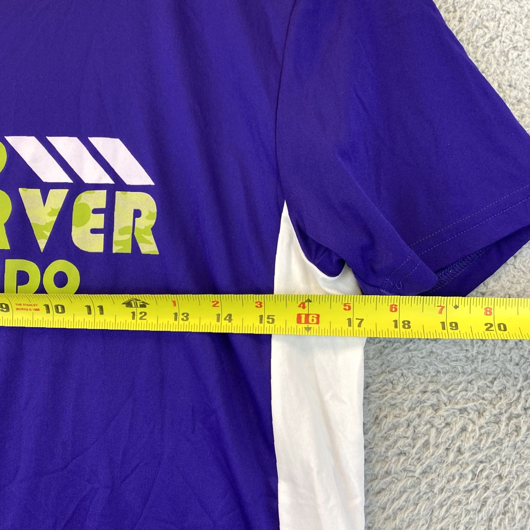 Adidas ADIDAS Shirt Active Wear Top Purple White 53-12 Mens Small S Short Sleeve Round Neck Performance Top 53-12 Men Size US S / EU 44-46 / 1 - 4 Thumbnail