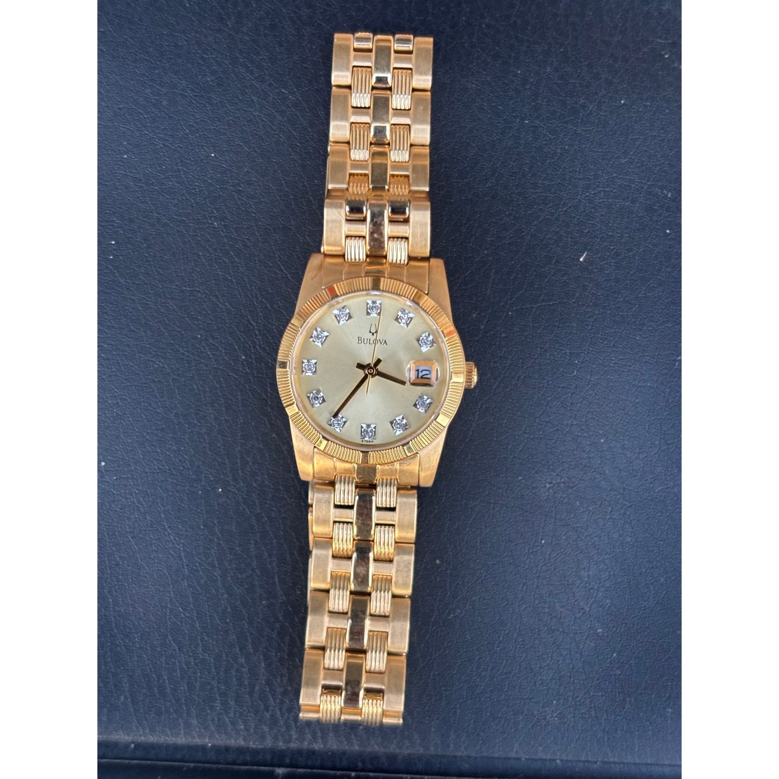Bulova Bulova C960496 Diamond Accent Gold Tone Women’s Watch. Size ONE SIZE - 6 Thumbnail