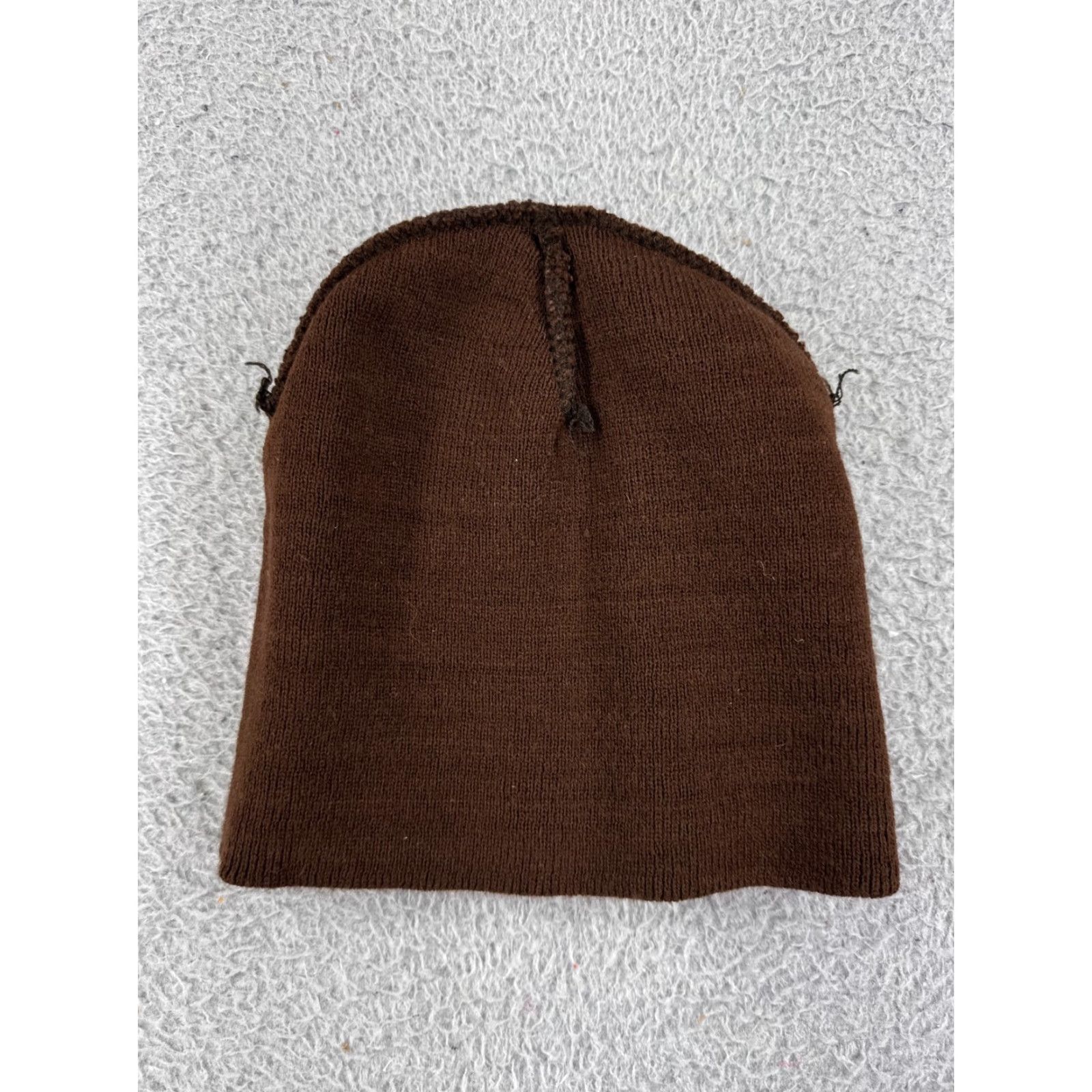 Vintage VINTAGE Beanie Hat Adult One Size Brown Knit 100% Acrylic Winter Ski Snow Snowboard - Beanie, Brown, One Size, Men Size ONE SIZE - 4 Thumbnail