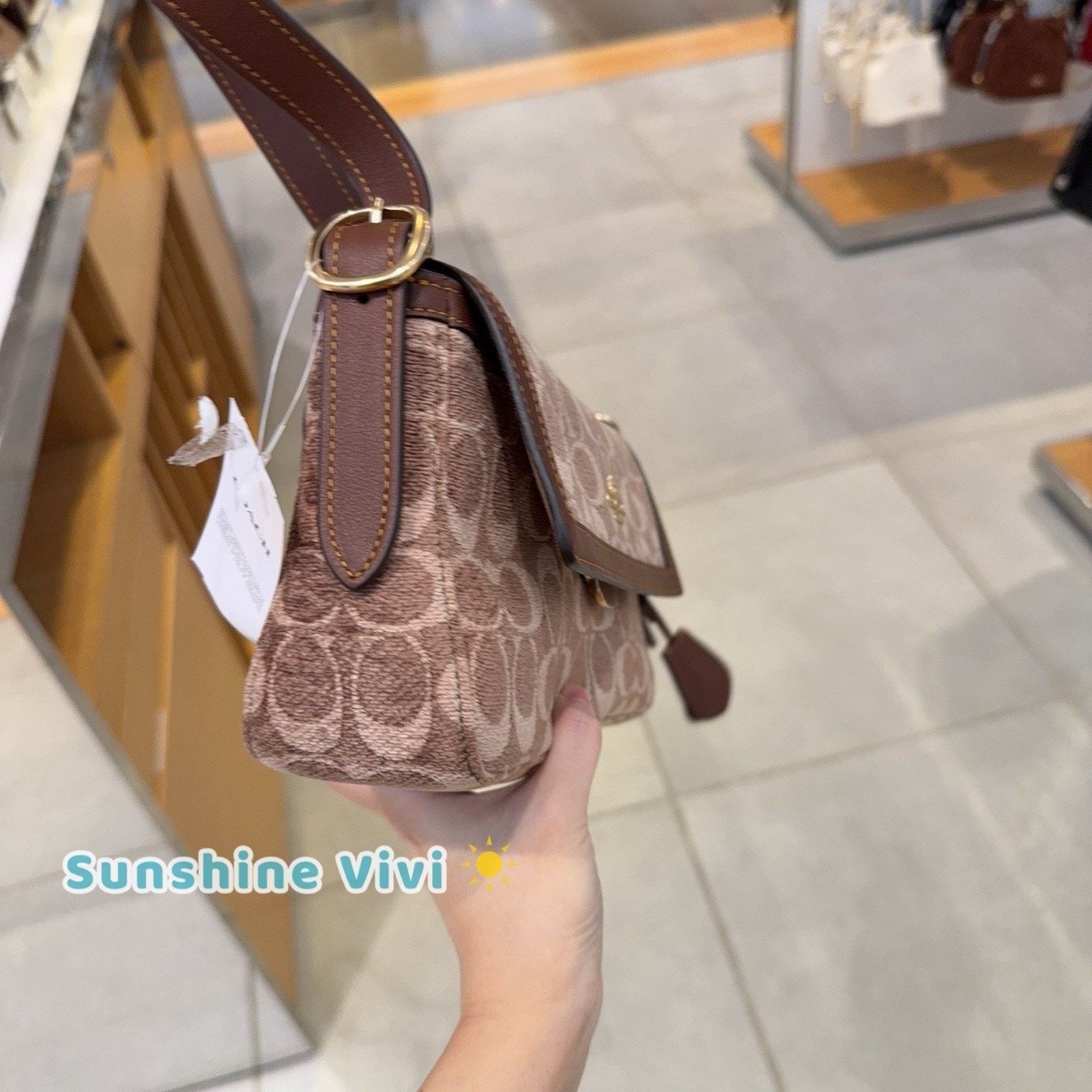 Coach NWT Coach Etta Small Flap Shoulder Bag Chenille CCV65 Size ONE SIZE - 2 Thumbnail