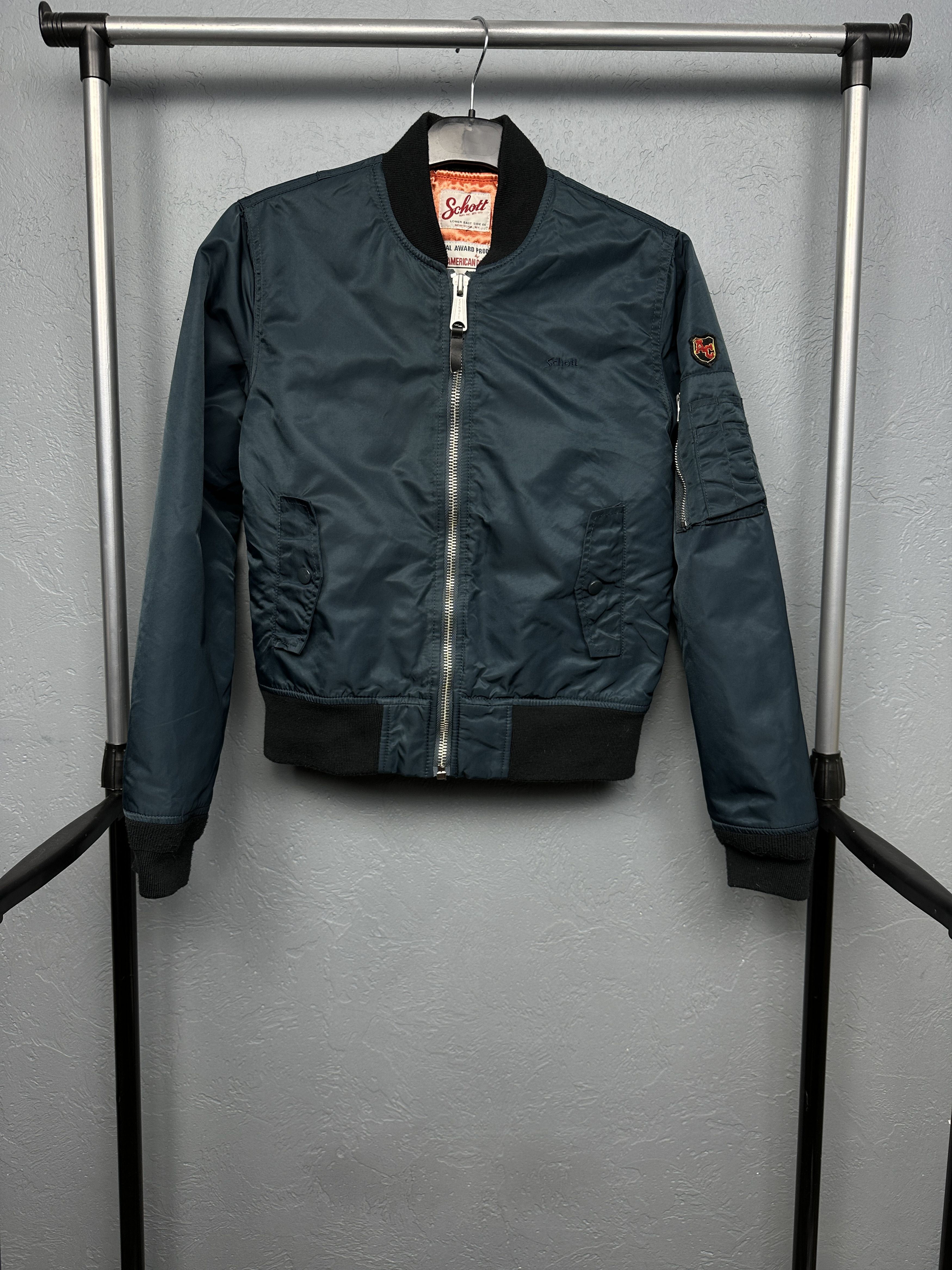 Schott Schott NYC Vintage Womens Nylon Bomber Jacket Size M / US 6-8 / IT 42-44 - 1 Thumbnail