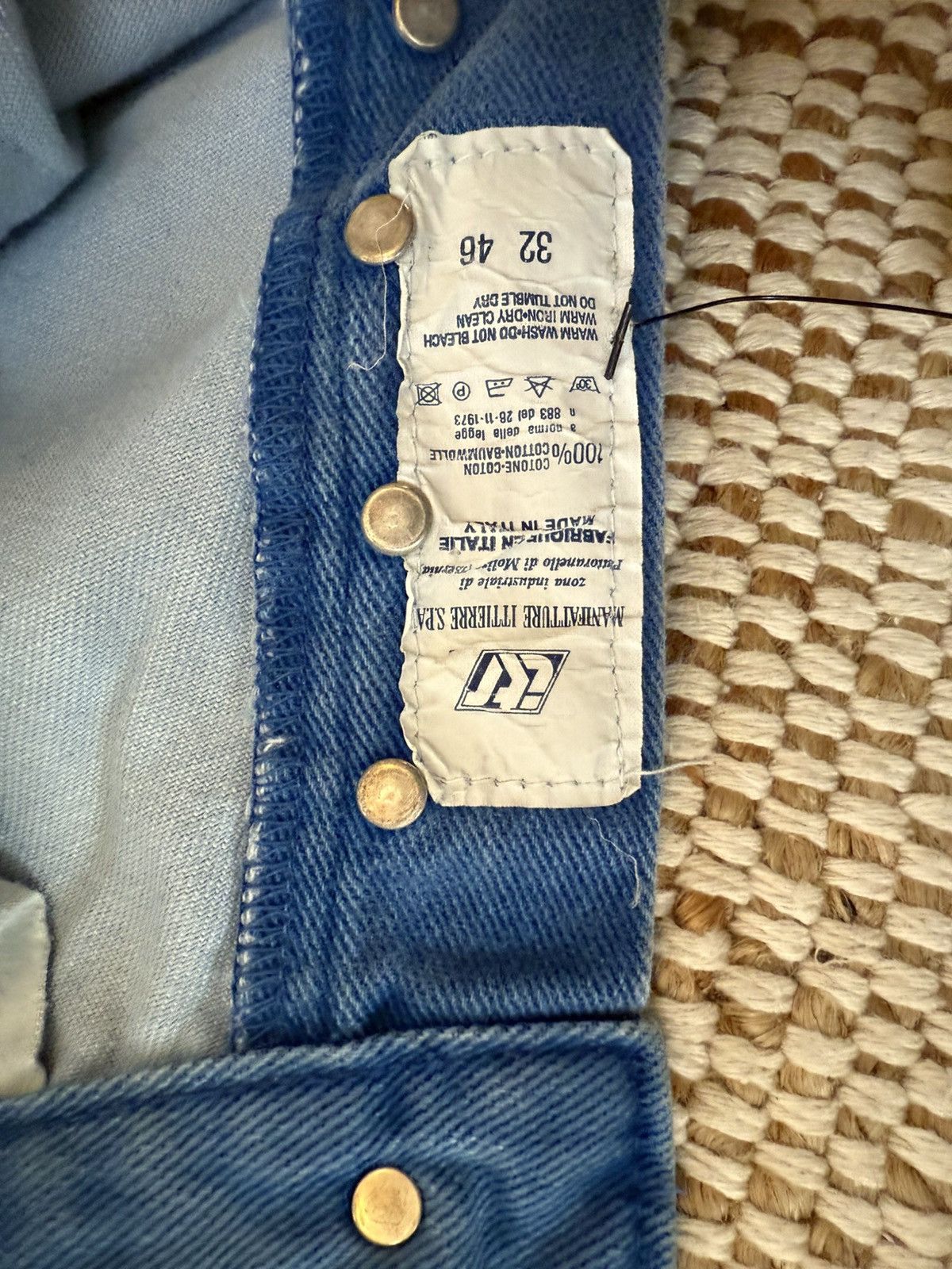 Versace Jeans Couture Vintage Versace Jeans Couture Cornflower Blue Jeans Size US 30 / EU 46 - 8 Thumbnail