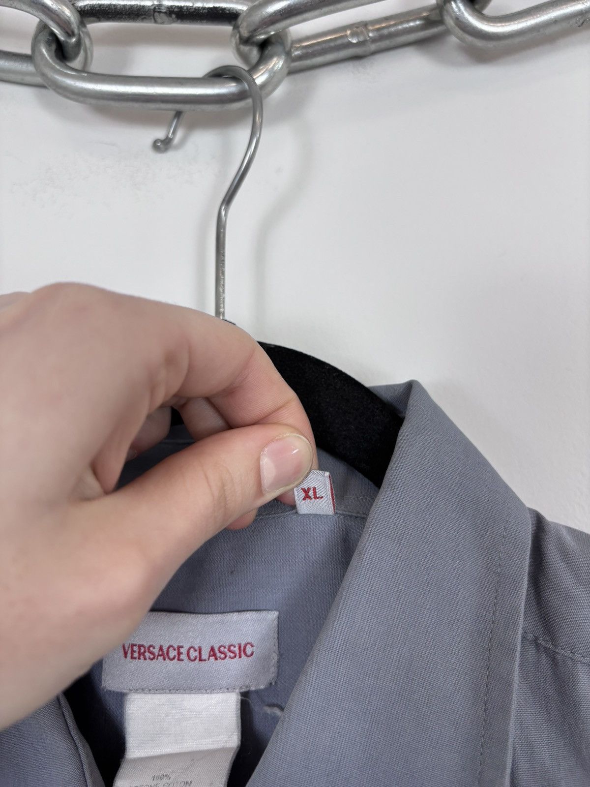 Versace Vintage Versace Classic Men’s Grey Short Sleeve Shirt Size US XL / EU 56 / 4 - 11 Thumbnail