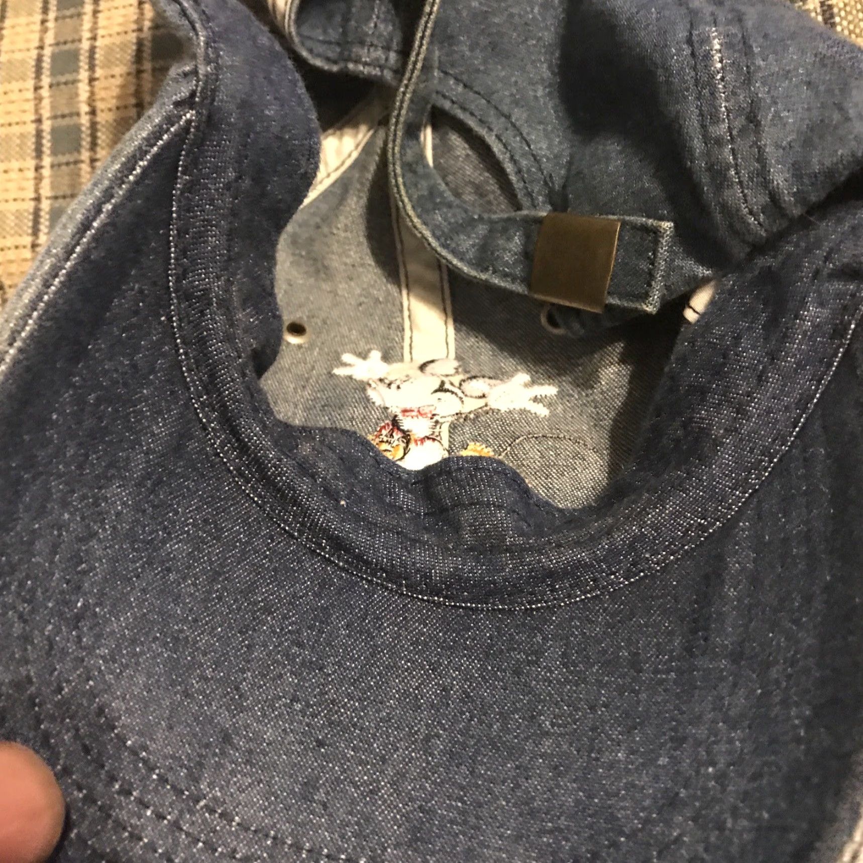 Denime VINTAGE Mickey Mouse Disneyland Denim Blue Adjustable Hat Cap Size ONE SIZE - 3 Thumbnail