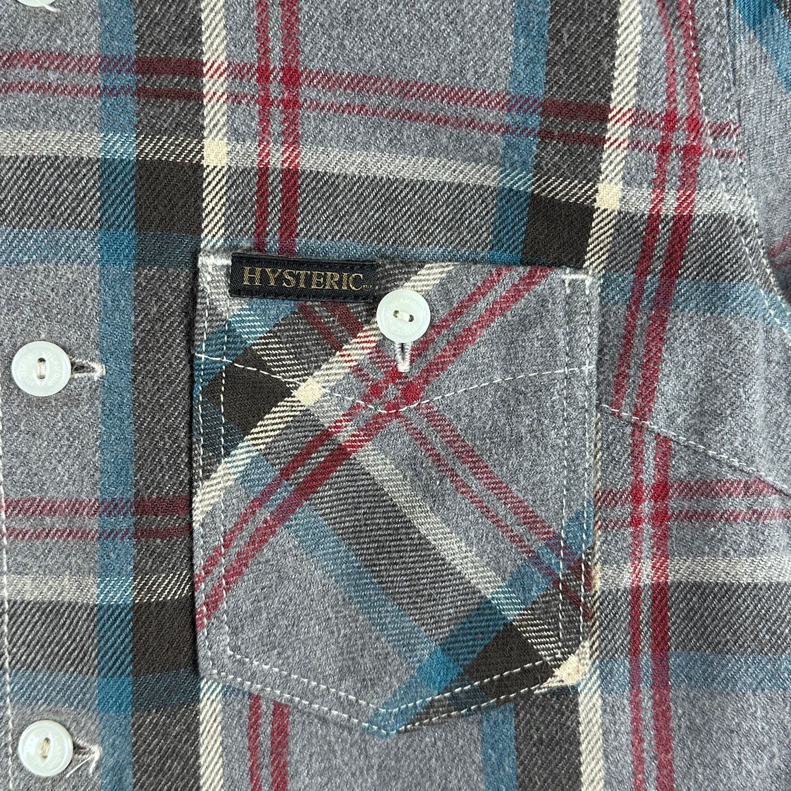 Hysteric Glamour Grey Plaid Flannel Shirt Size US S / EU 44-46 / 1 - 3 Thumbnail