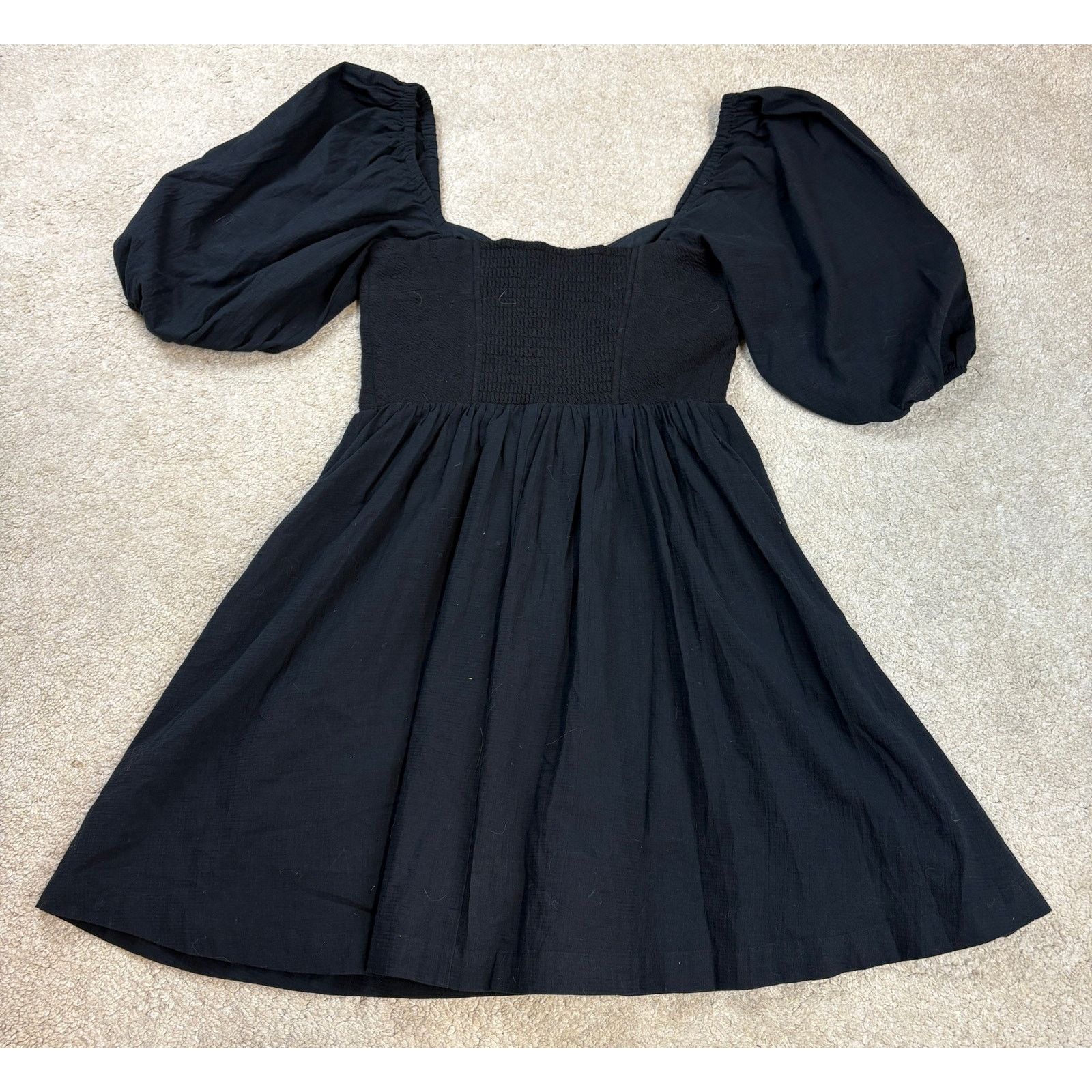Anthropologie Anthropologie Maeve Puff-Sleeved Sweetheart Mini Dress S Size S / US 4 / IT 40 - 2 Thumbnail