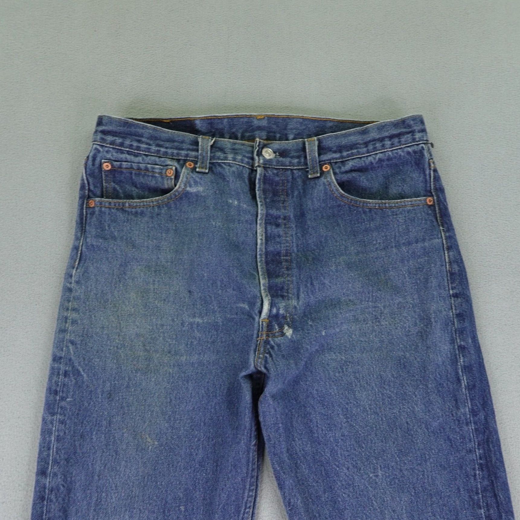 Levi's VINTAGE Levi's 501 Jeans Men 36x32 Blue Denim Straight Leg 80s Size US 33 - 2 Thumbnail
