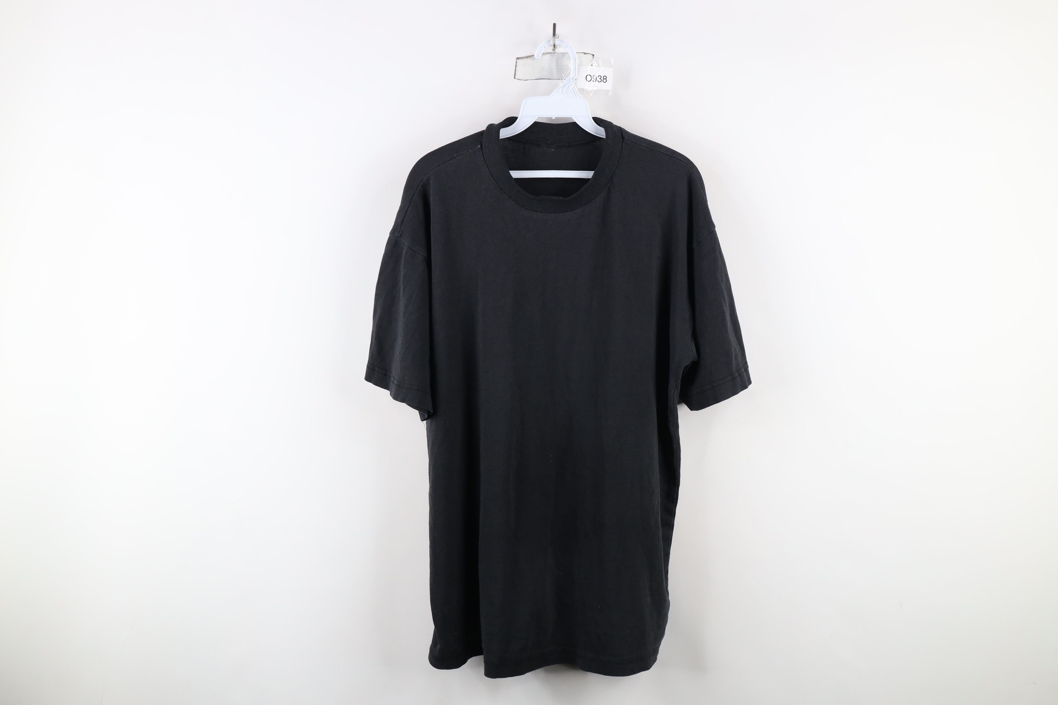 Vintage Vintage 90s Streetwear Blank Thin Short Sleeve T-Shirt Black Size US XL / EU 56 / 4 - 1 Thumbnail