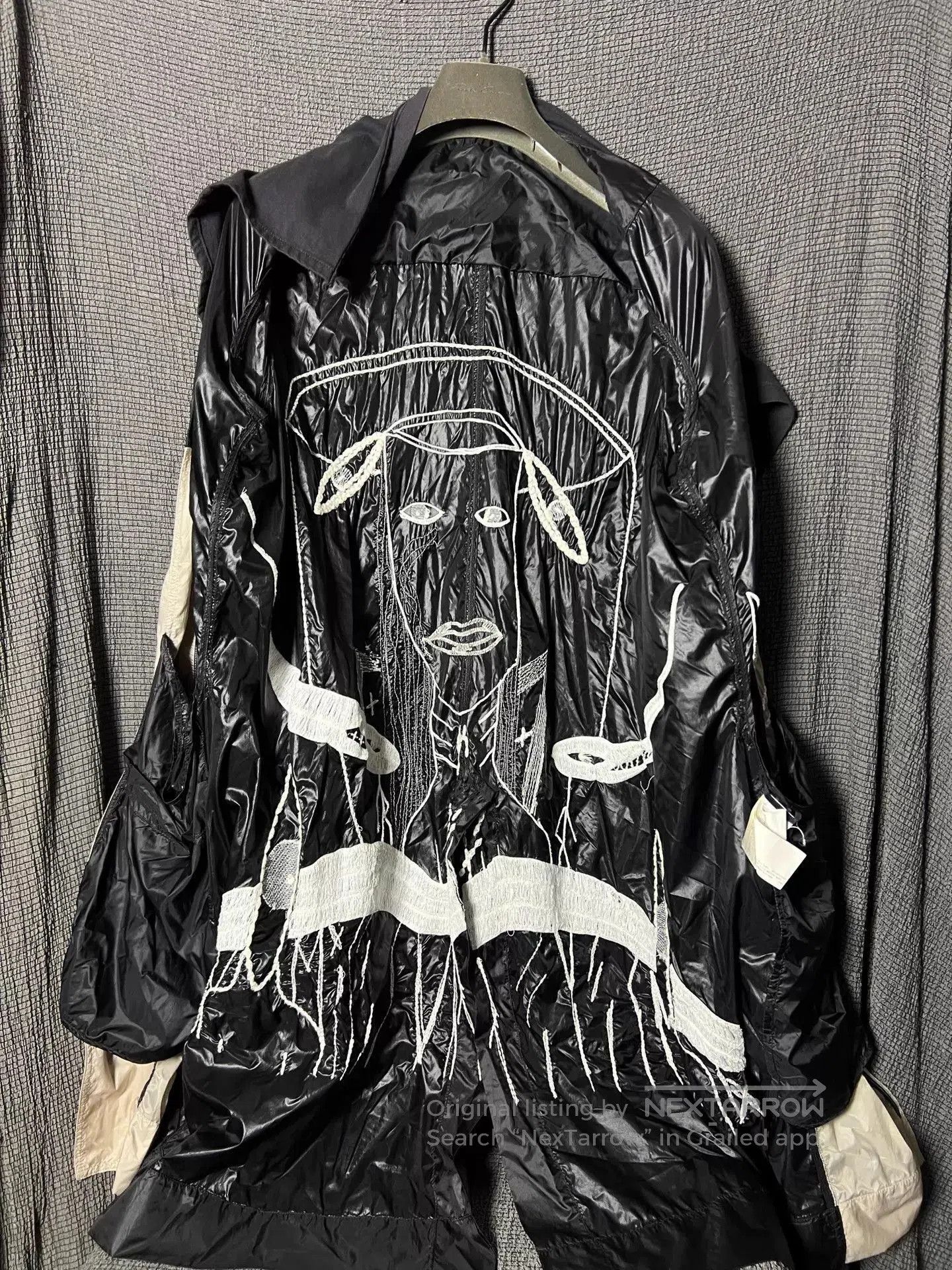 Rick Owens Black Lightweight Jacket with Abstract White Graphics - L. Size US L / EU 52-54 / 3 - 8 Thumbnail