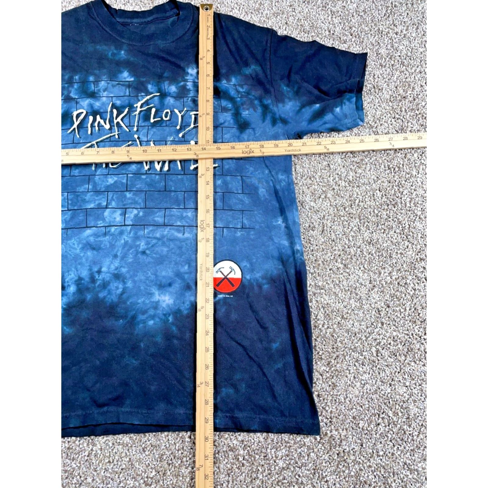 Liquid Blue Liquid Blue Pink Floyd The Wall T-Shirt Adult Large Black Blue Tie Dye Graphic Print Music Rock Mens Size US L / EU 52-54 / 3 - 5 Thumbnail
