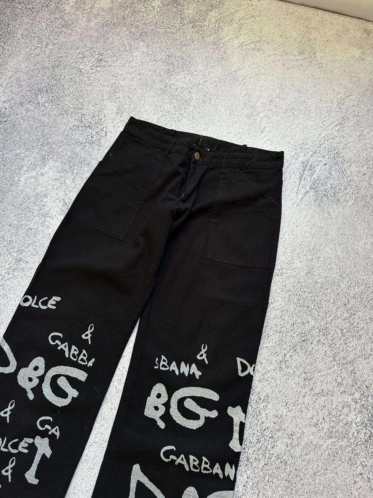 Other Vintage Dolce & Gabbana Womens Pants Big Logo Rare Y2K Sexy Size 32" / US 10 / IT 46 - 6 Thumbnail