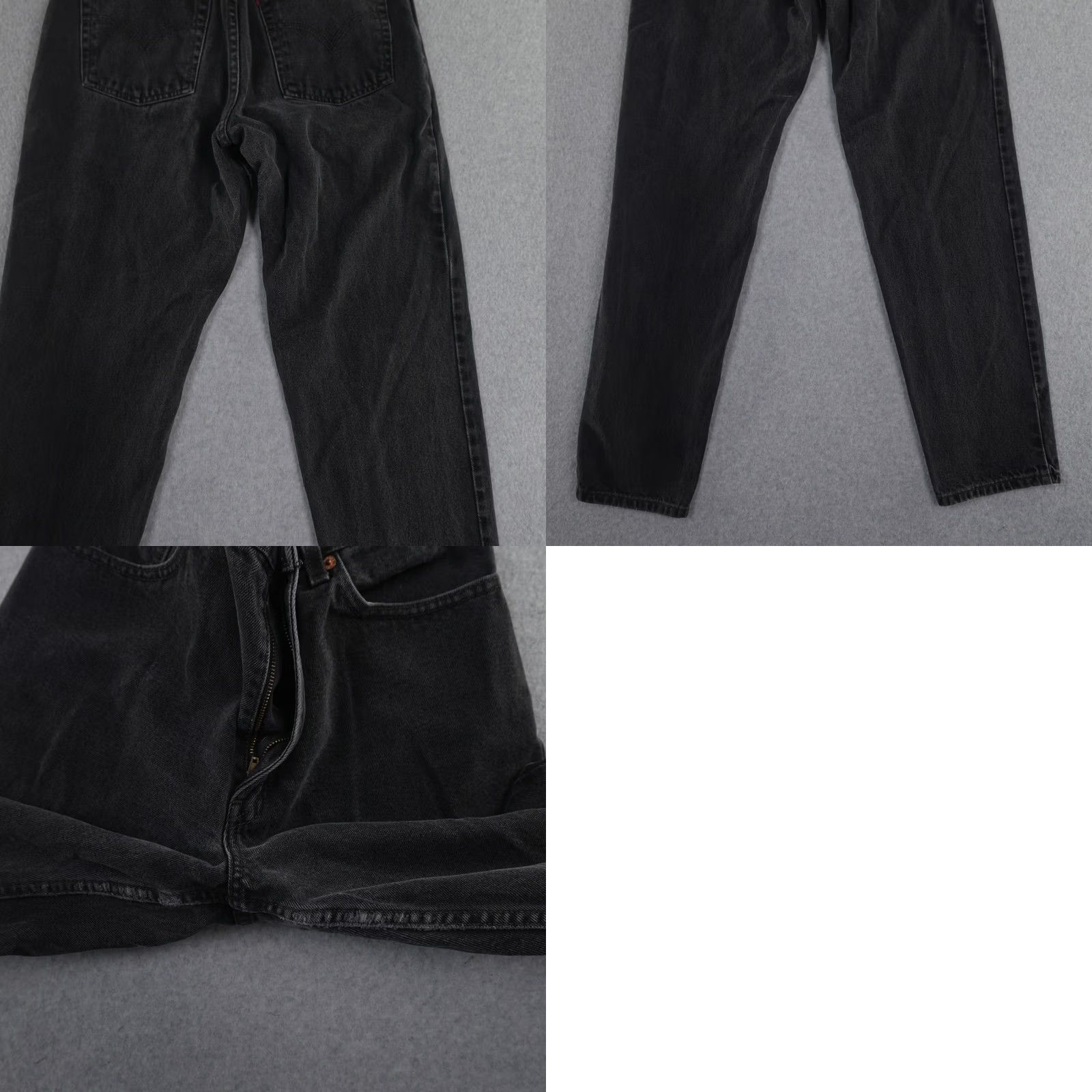 Levi's VINTAGE Levi's Jeans 550 Womens 10R Black Denim 5-Pocket Tapered Leg Distressed Style: Relaxed Womens, 10, Black, Denim, Levi's 550, 1980s-90s Size 32" / US 10 / IT 46 - 10 Thumbnail