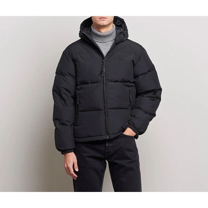 Lacoste Lacoste Big Logo Men's Black Down Insulated Puffer Jacket Si Size US XL / EU 56 / 4 - 1 Thumbnail